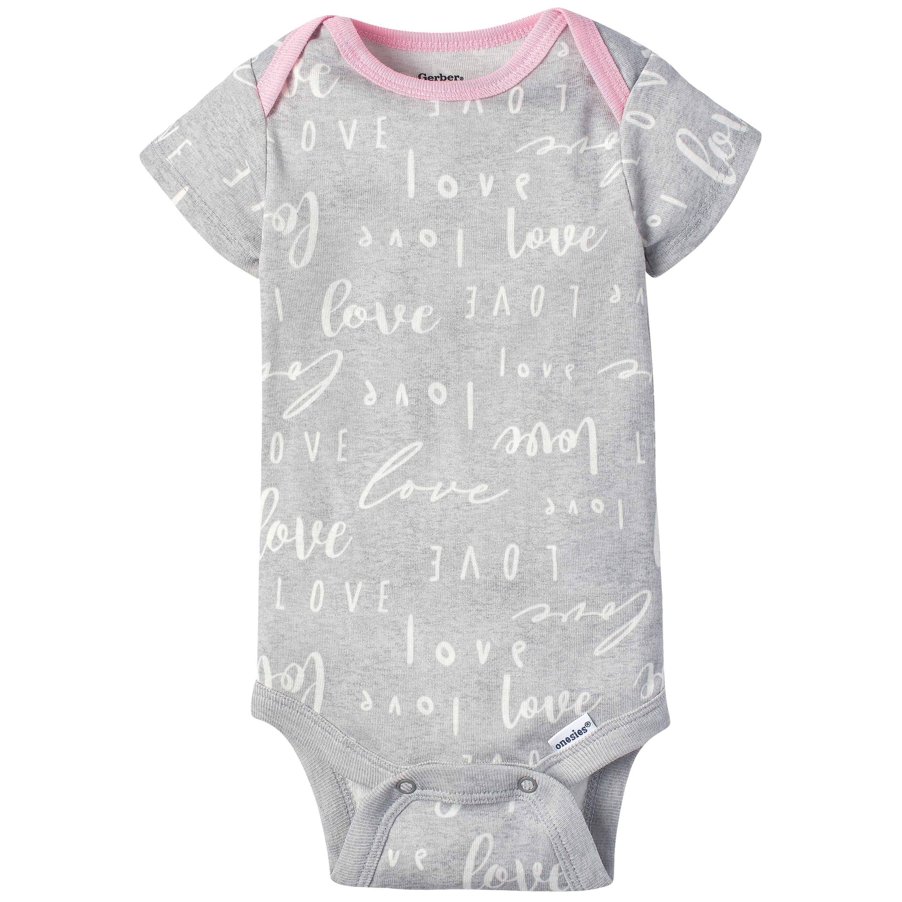 5-Pack Baby Girls Floral Short Sleeve Onesies® Bodysuits - Image 8