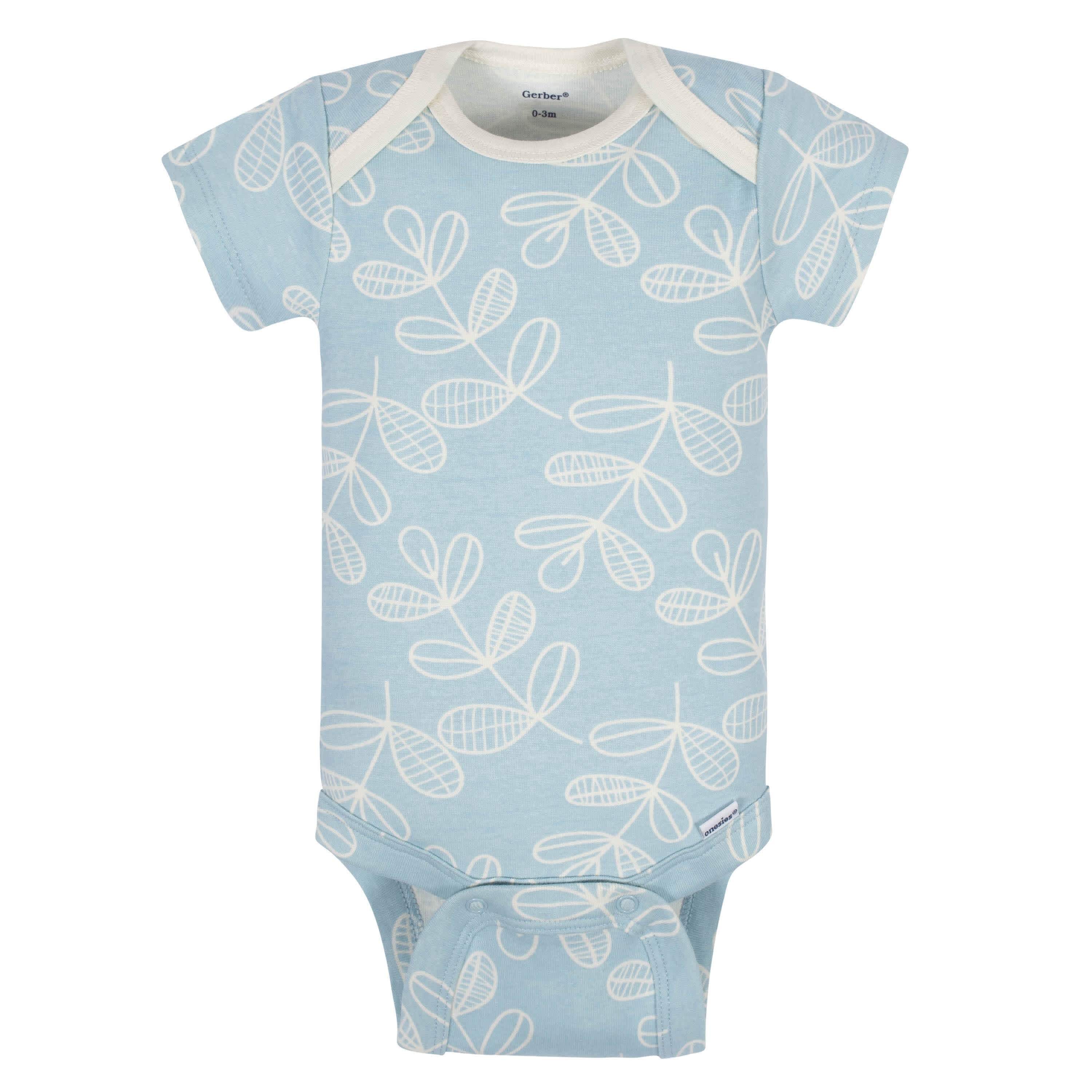 5-Pack Baby Girls Comfy Stretch Flower Pot Short Sleeve OnesiesĀ® Bodysuits - Image 6