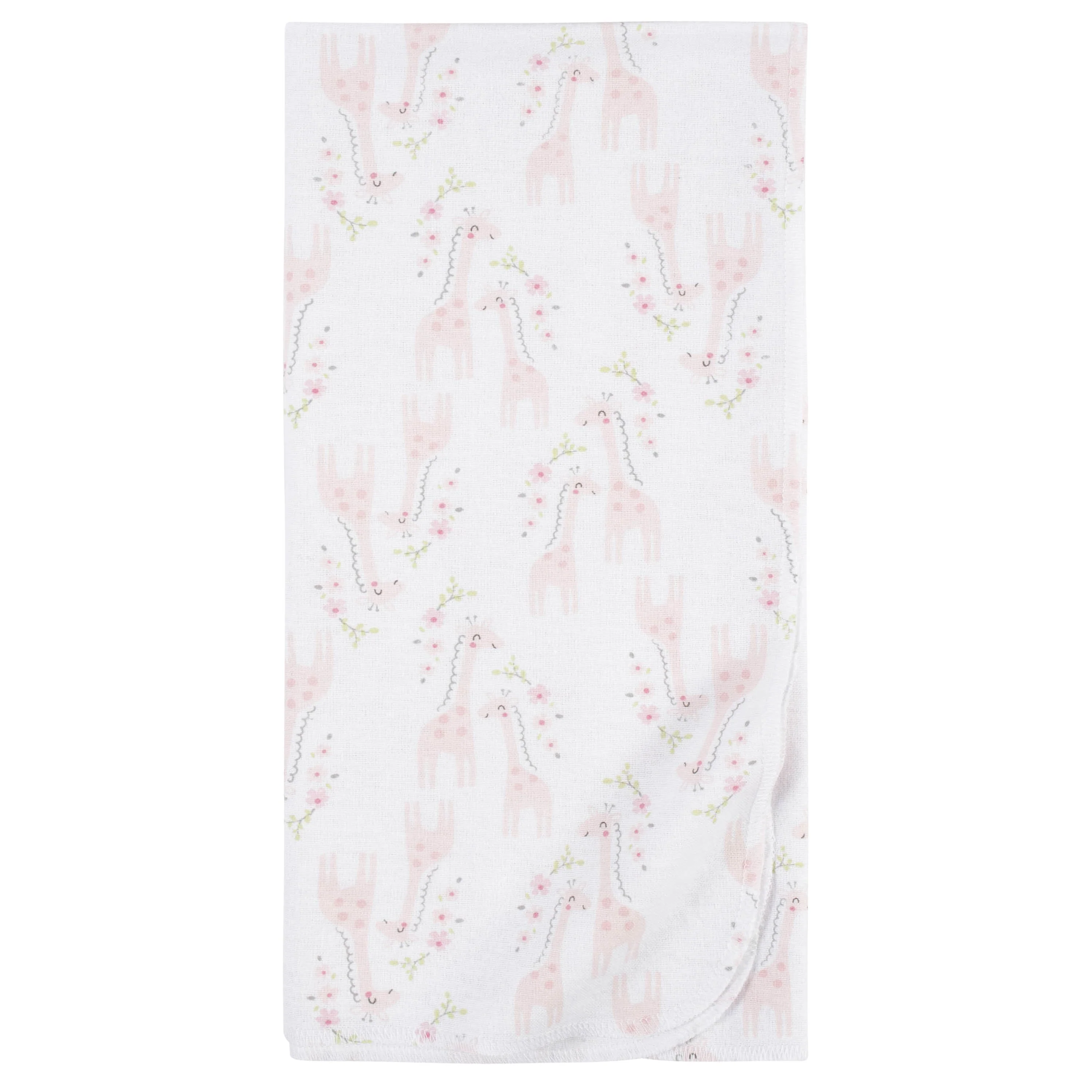 5-Pack Baby Girls Mommy & Me Giraffe Flannel Receiving Blankets - Image 2