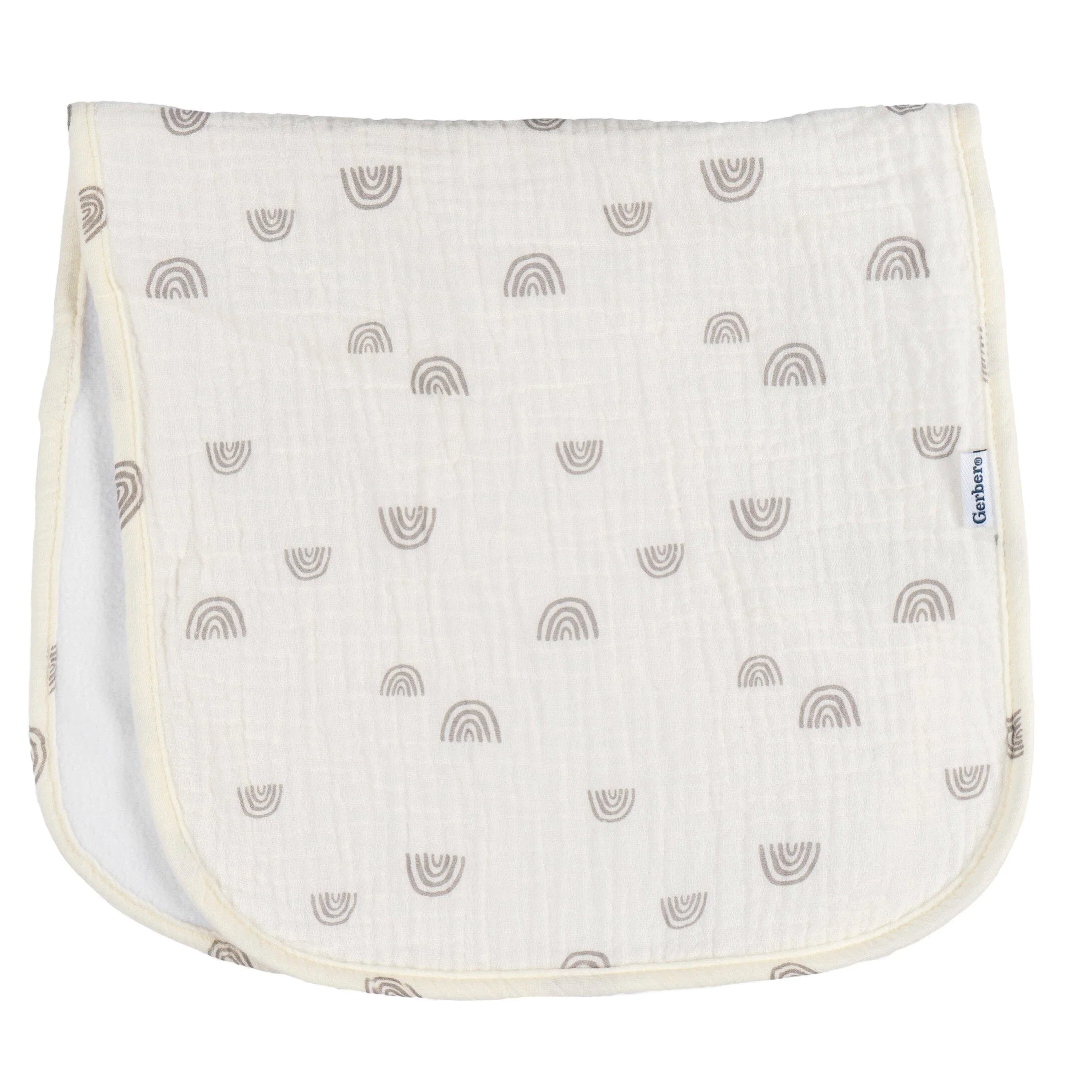 5-Pack Baby Girls Rainbow Muslin Burp Cloths - Image 5