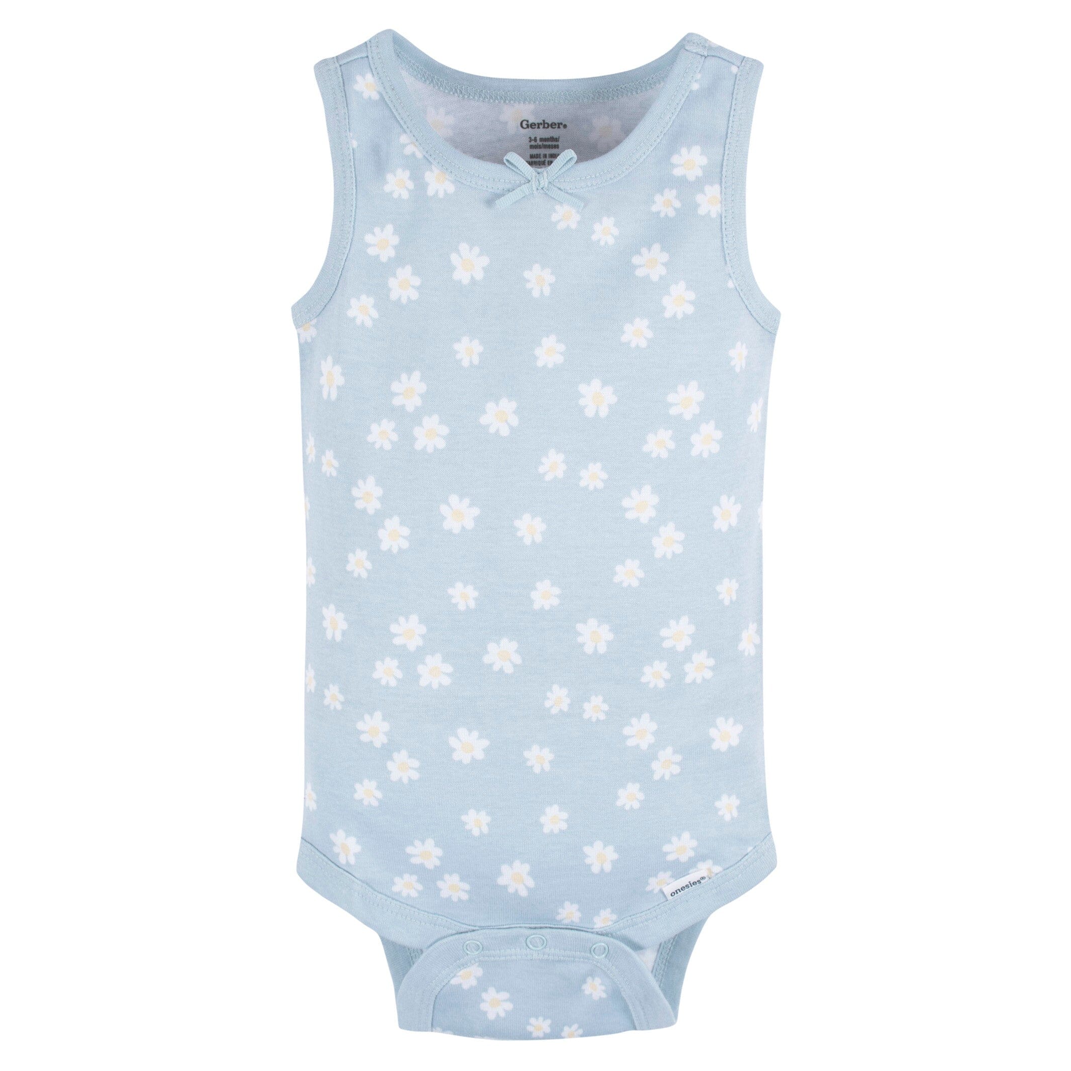 5-Pack Baby Girls Flowers & Rainbows Sleeveless Onesies® Bodysuits - Image 8