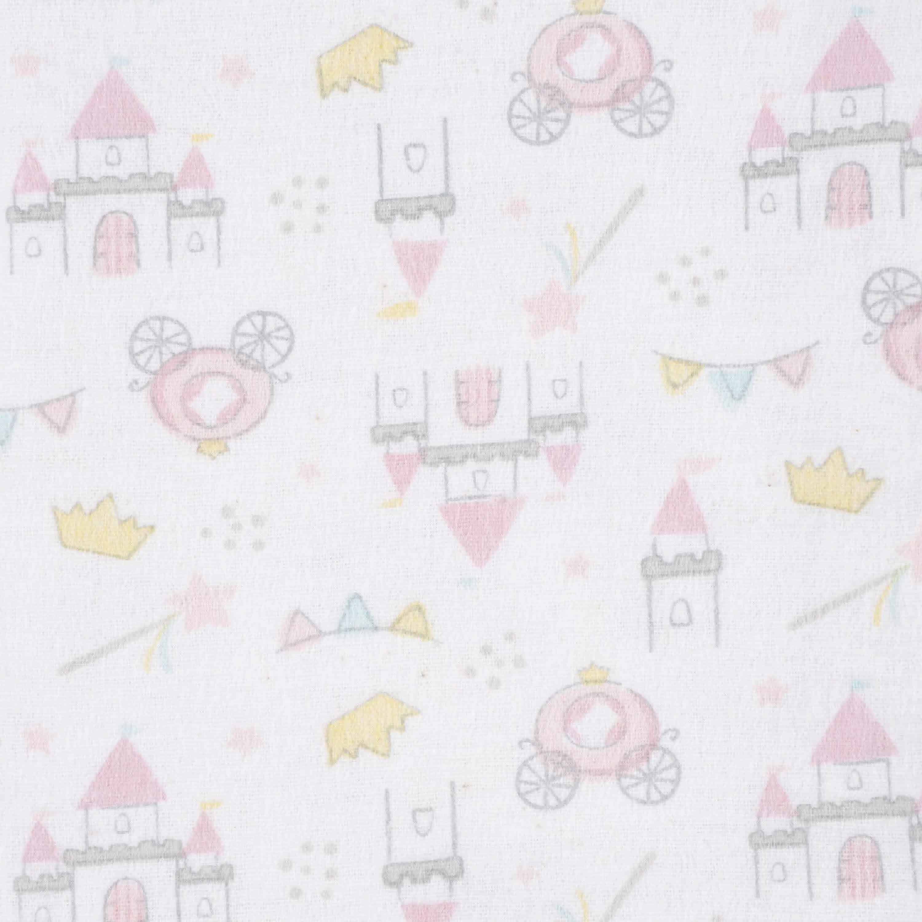 5-Pack Baby Girls Princess Flannel Receiving Blankets - Image 2