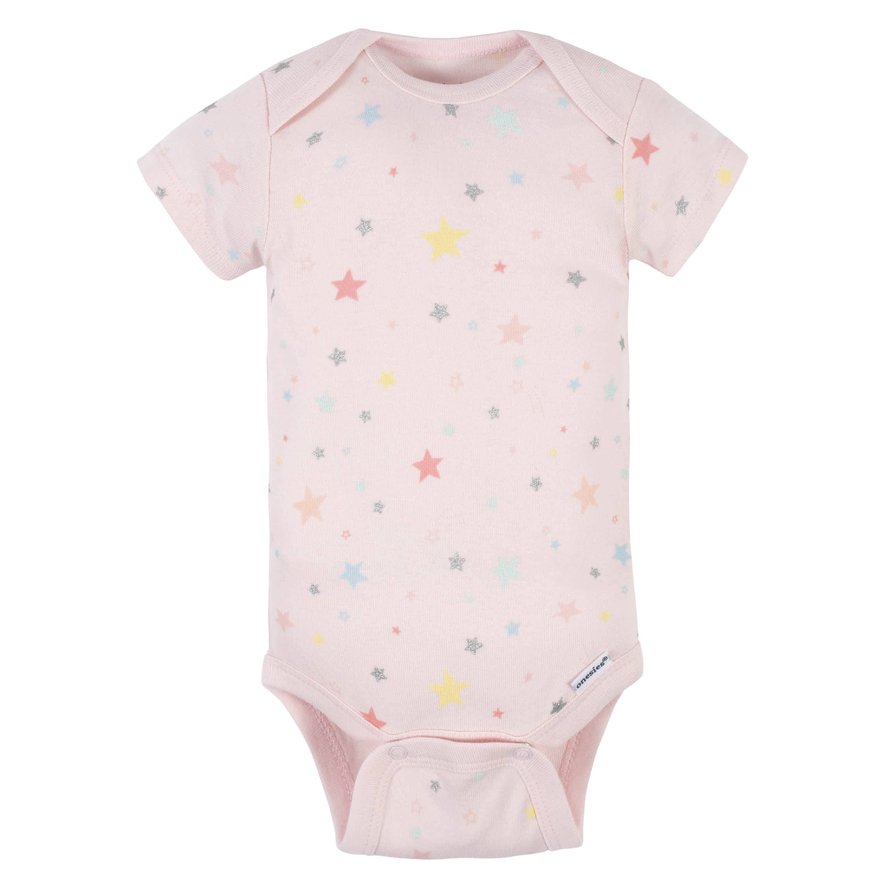 5-Pack Baby Girls Rainbow Short Sleeve Onesies® Bodysuits - Image 6