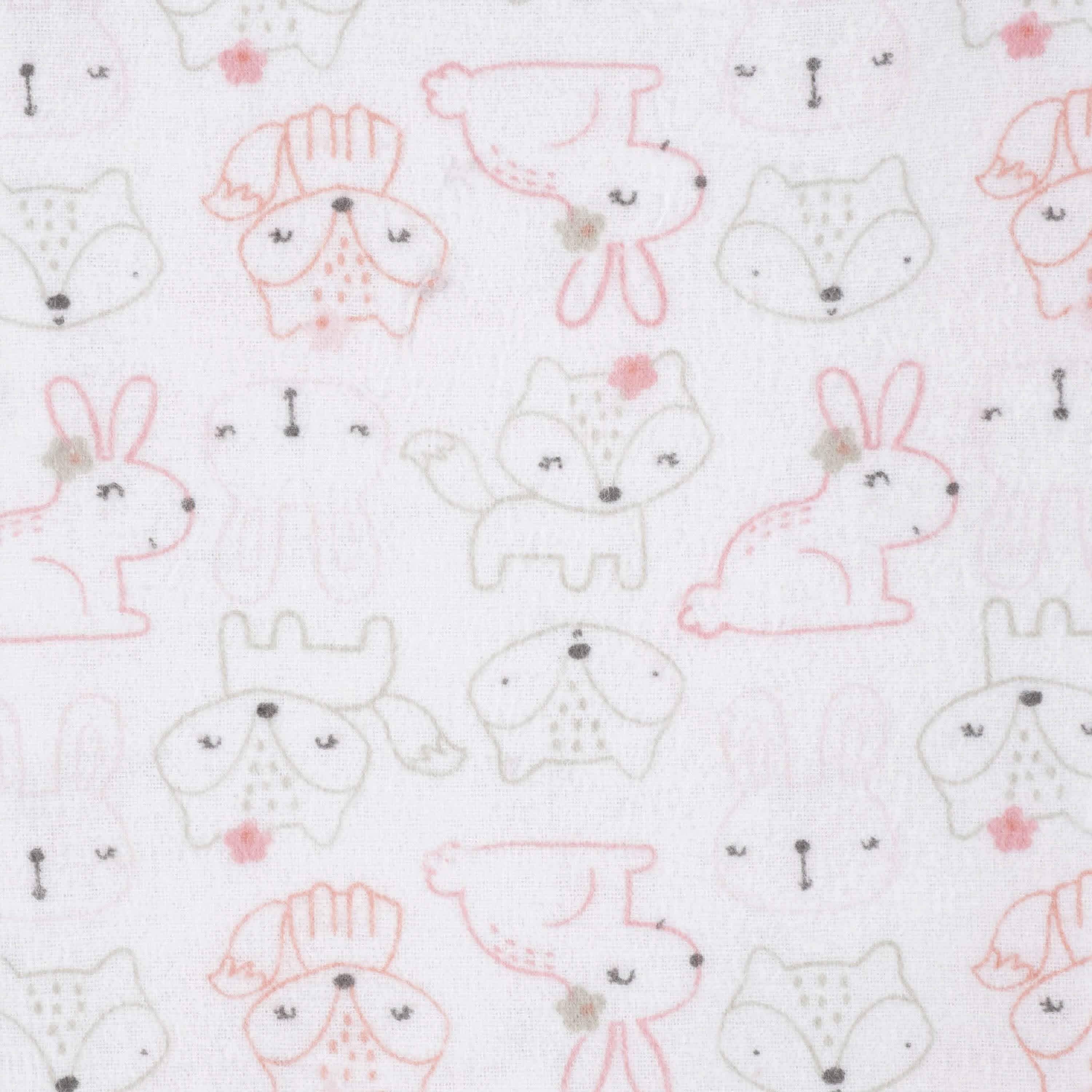 5-Pack Baby Girls Critters Flannel Receiving Blankets - Image 5
