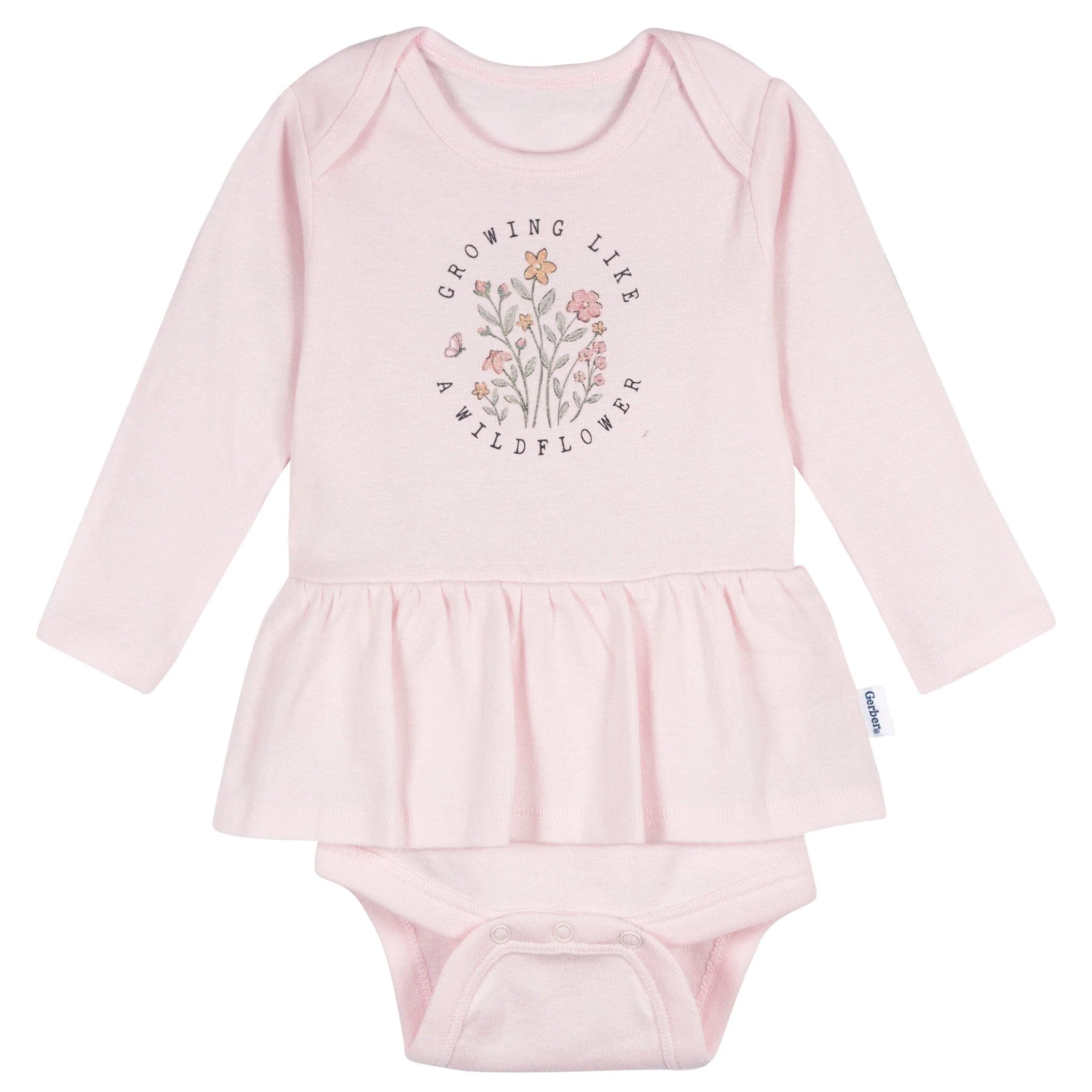 5-Pack Baby Girls Flowers Long Sleeve Bodysuits - Image 5