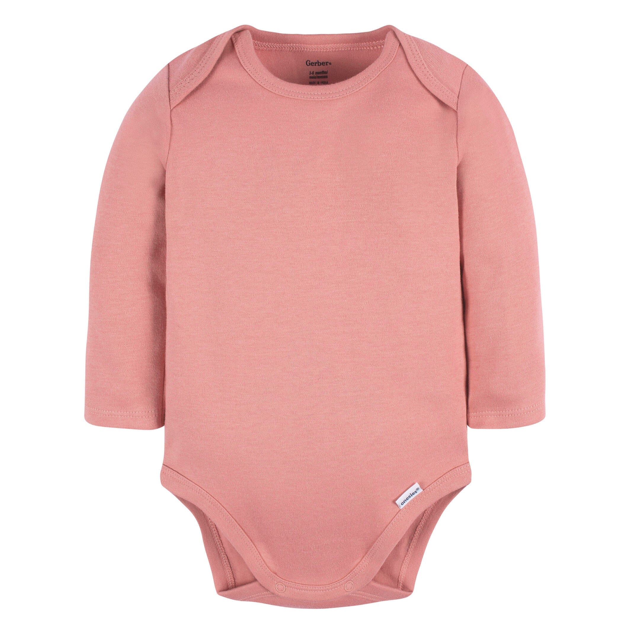 5-Pack Baby Mauve Pink Premium Long Sleeve Onesies® Bodysuits - Image 4
