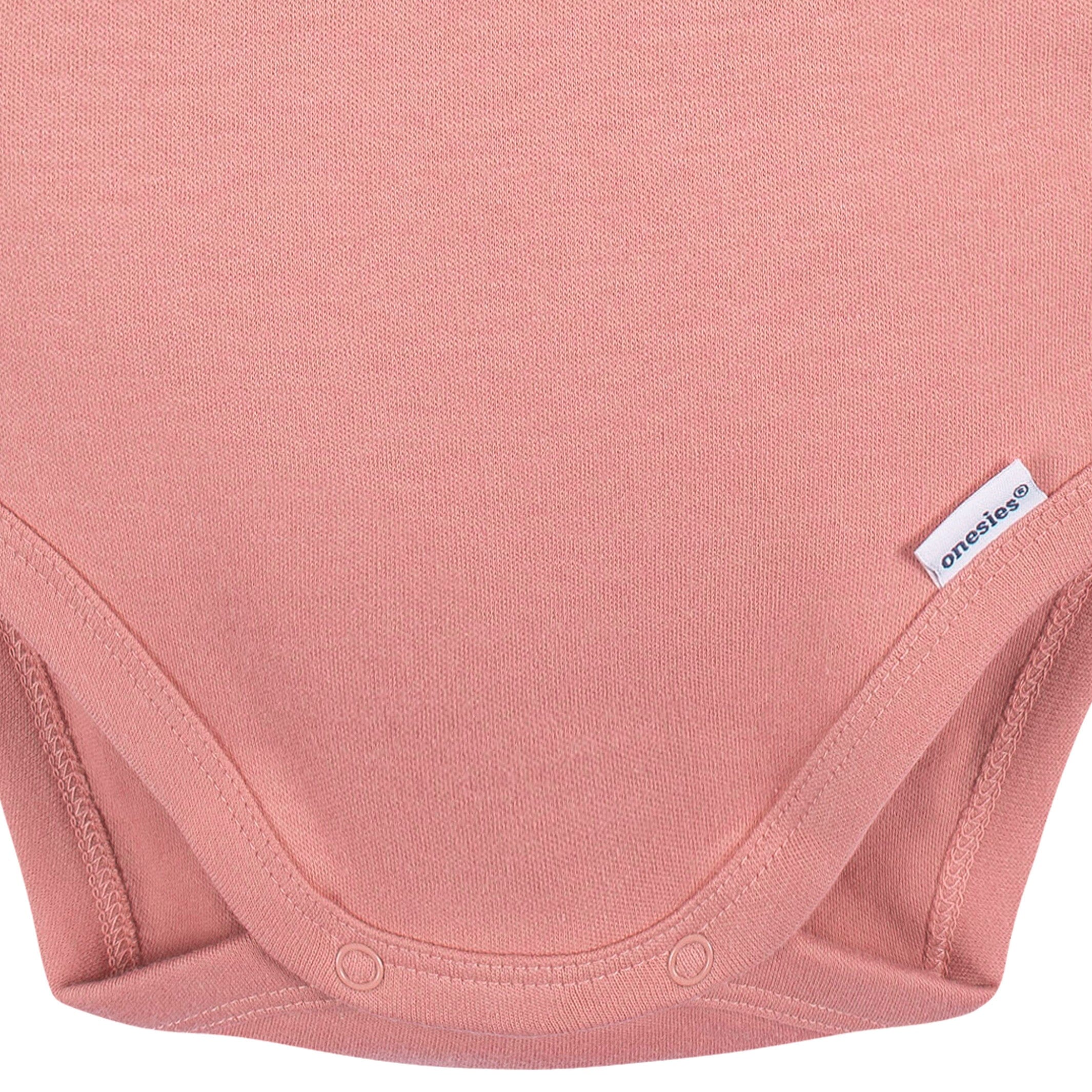 5-Pack Baby Mauve Pink Premium Long Sleeve Onesies® Bodysuits - Image 6