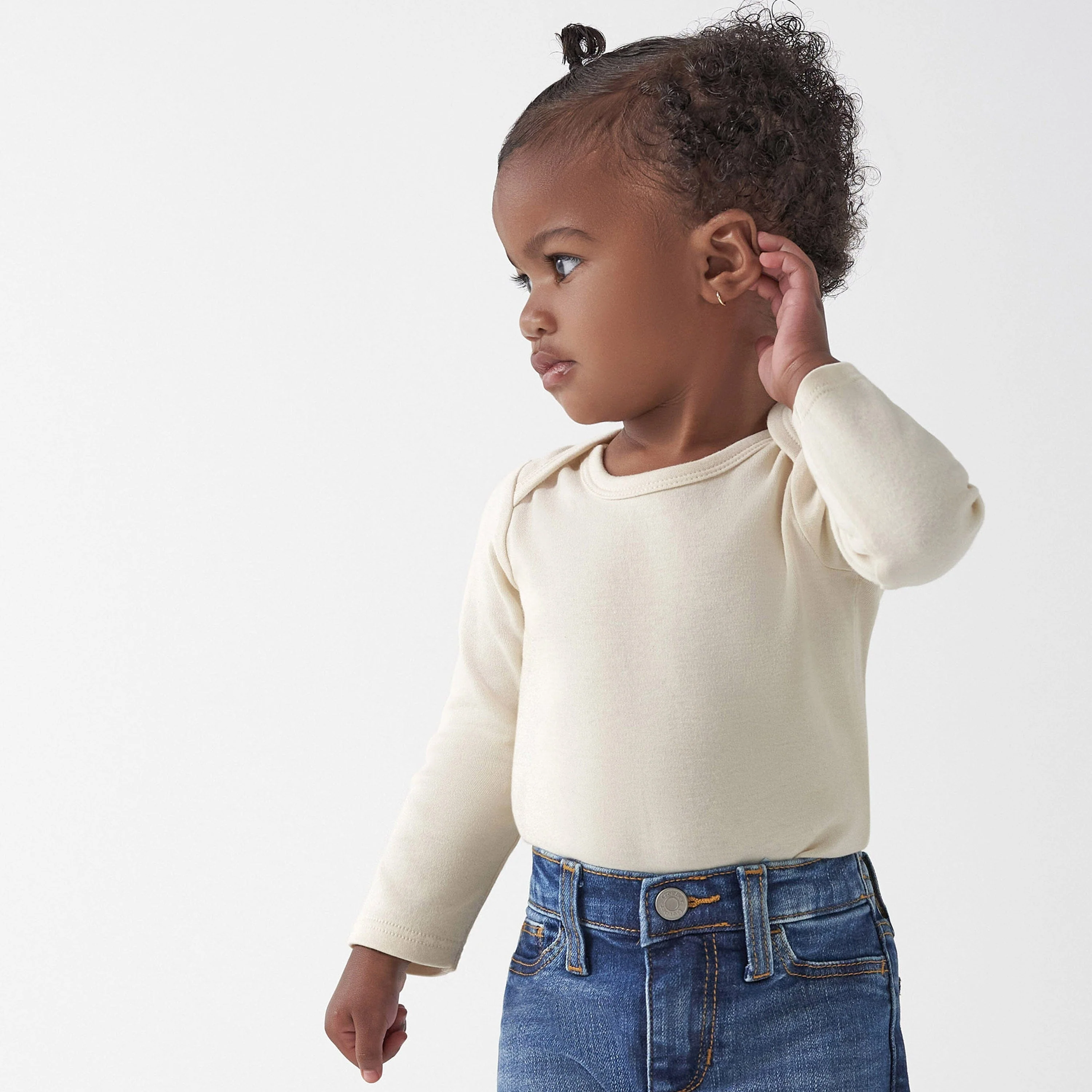 5-Pack Baby Natural Premium Long Sleeve Onesies® Bodysuits - Image 3