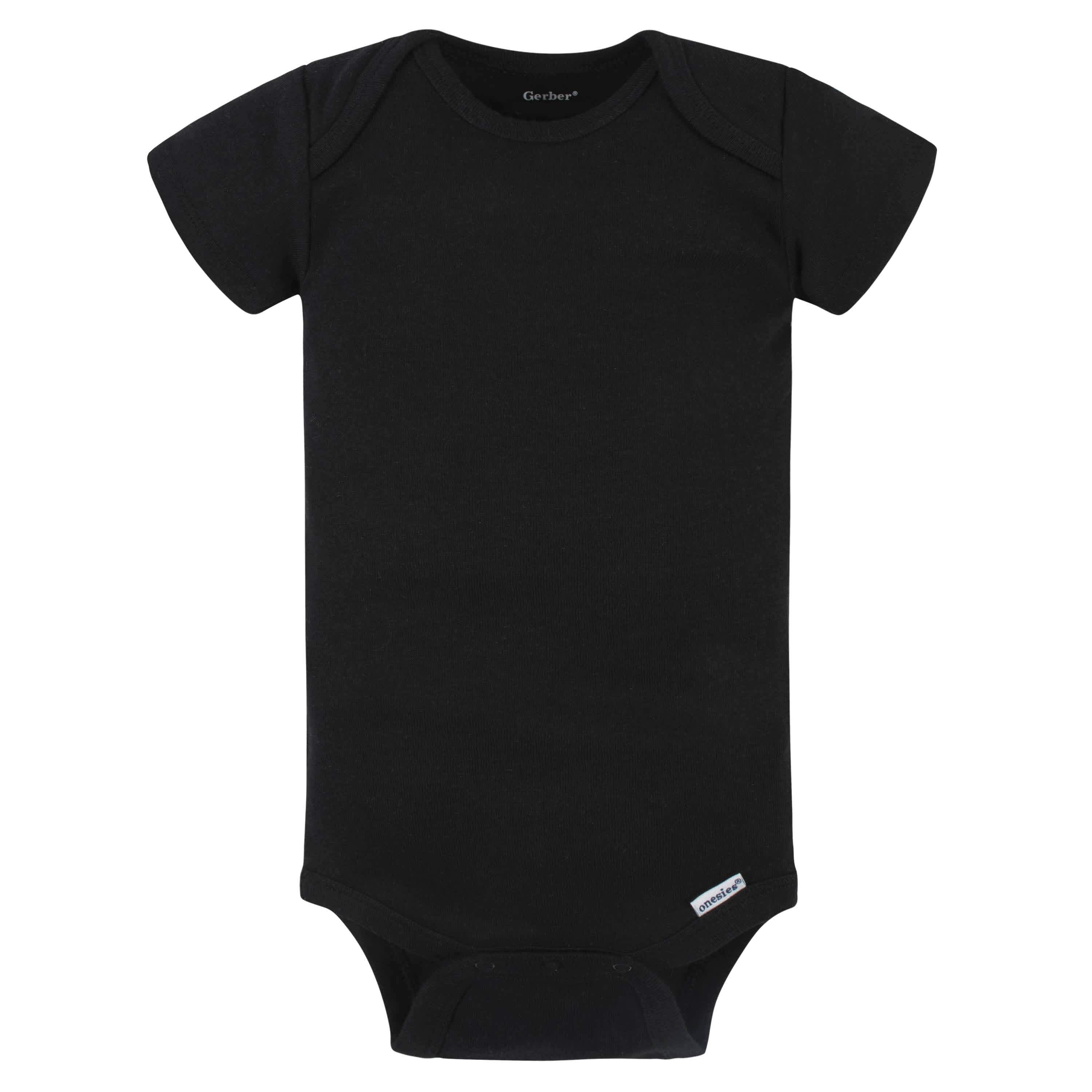 Onesies® Baby 5-Pack Black Ribbed Bodysuits - Image 5