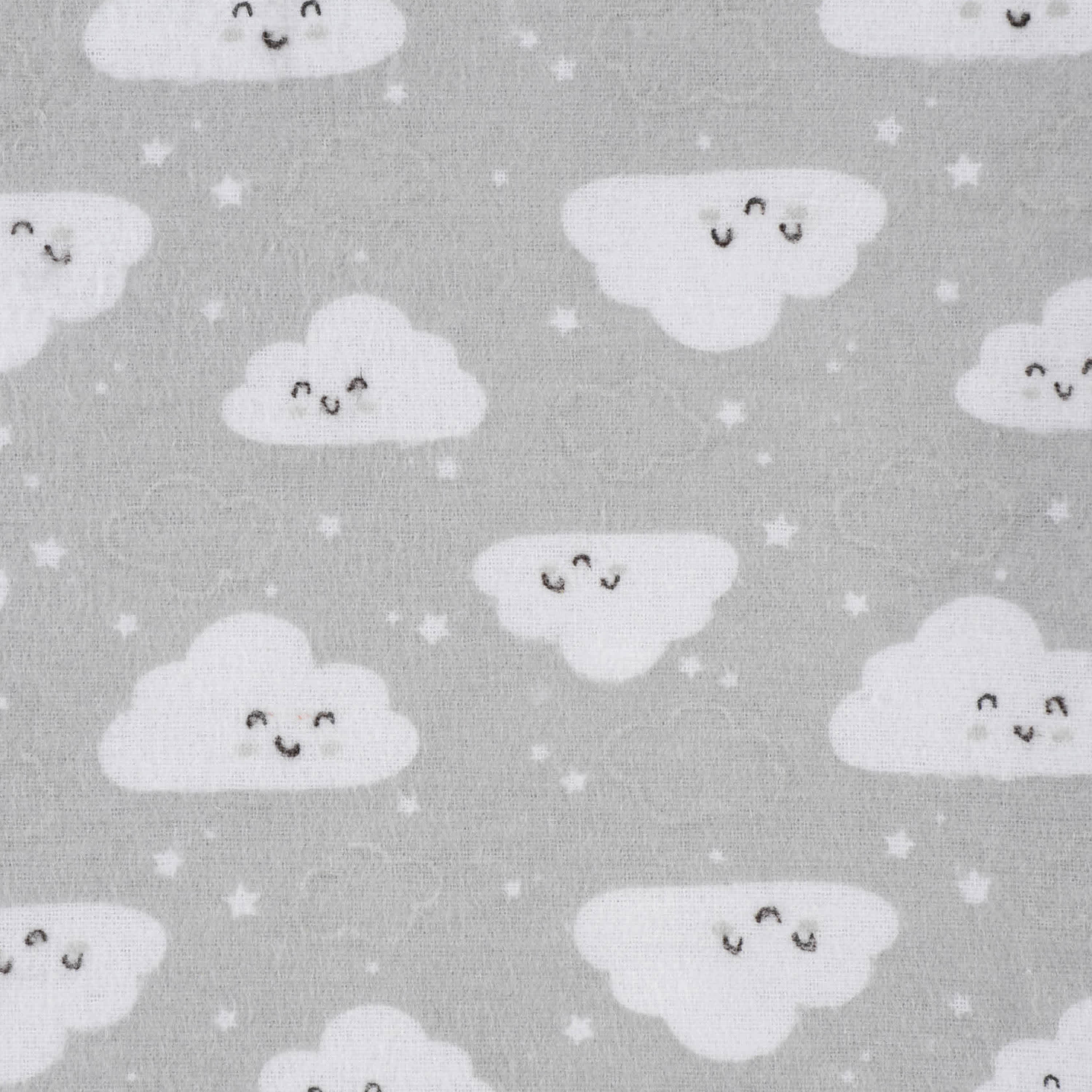 5-Pack Baby Neutral Clouds Flannel Receiving Blankets - Image 2