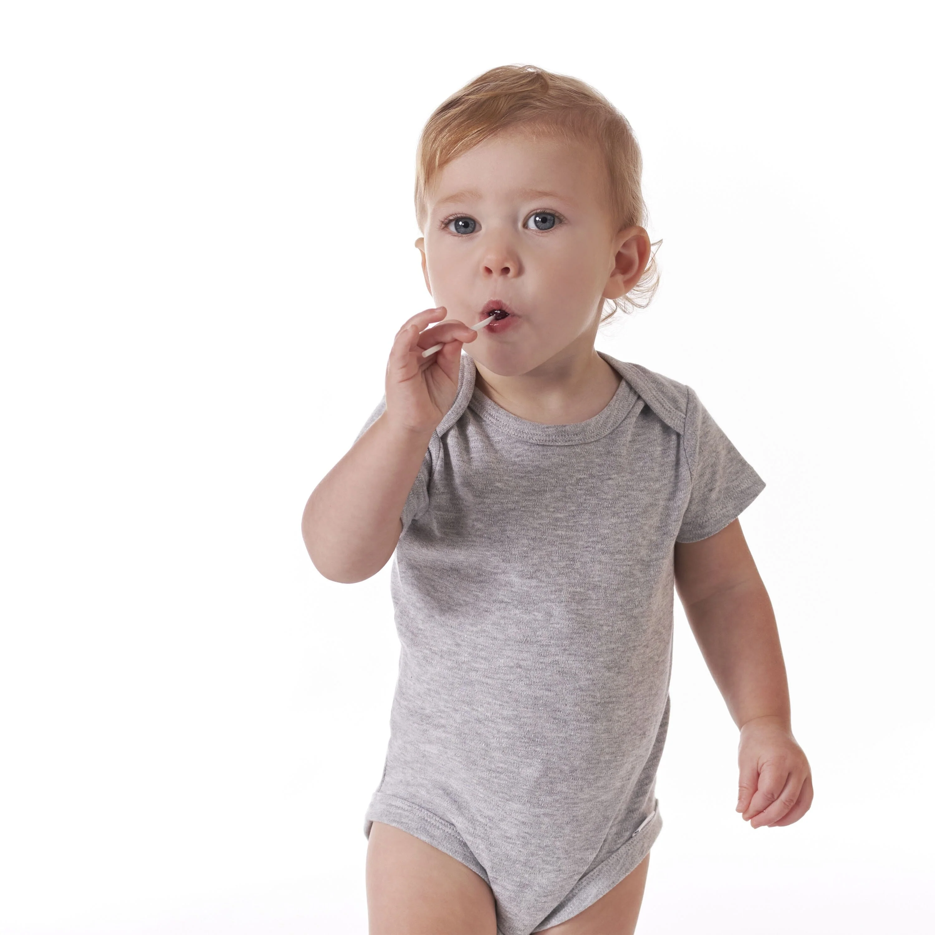 5-Pack Baby Neutral Gray Heather Ribbed Onesies® Bodysuits - Image 3
