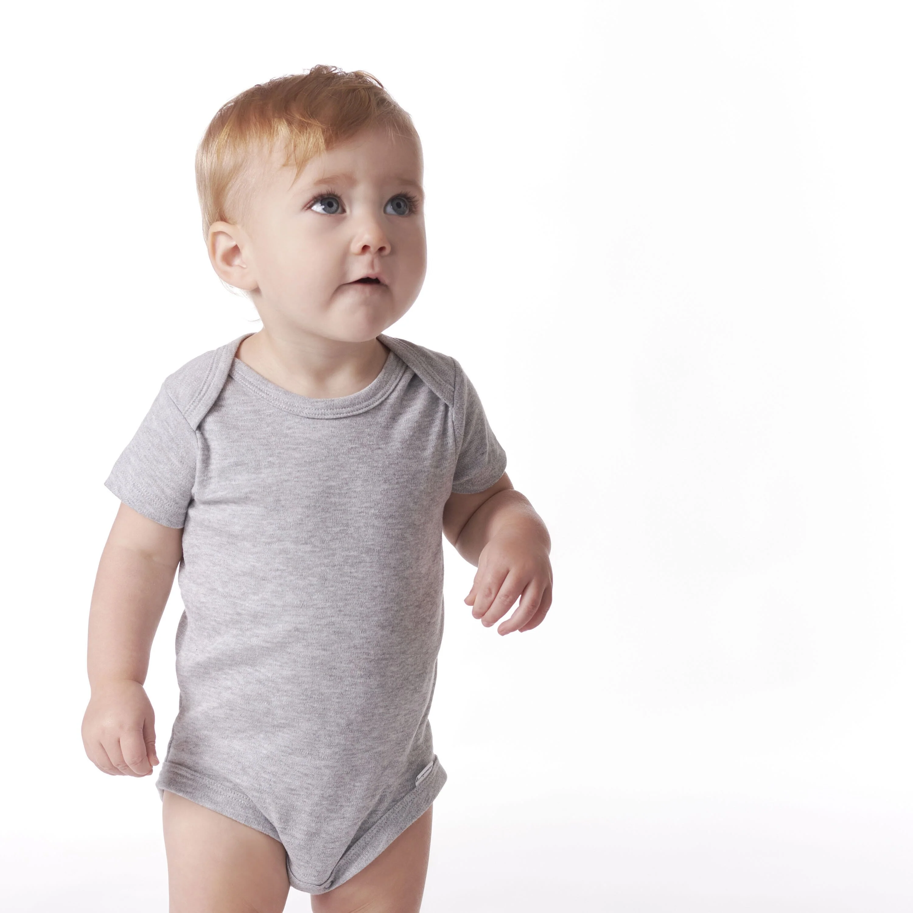 5-Pack Baby Neutral Gray Heather Ribbed Onesies® Bodysuits - Image 4