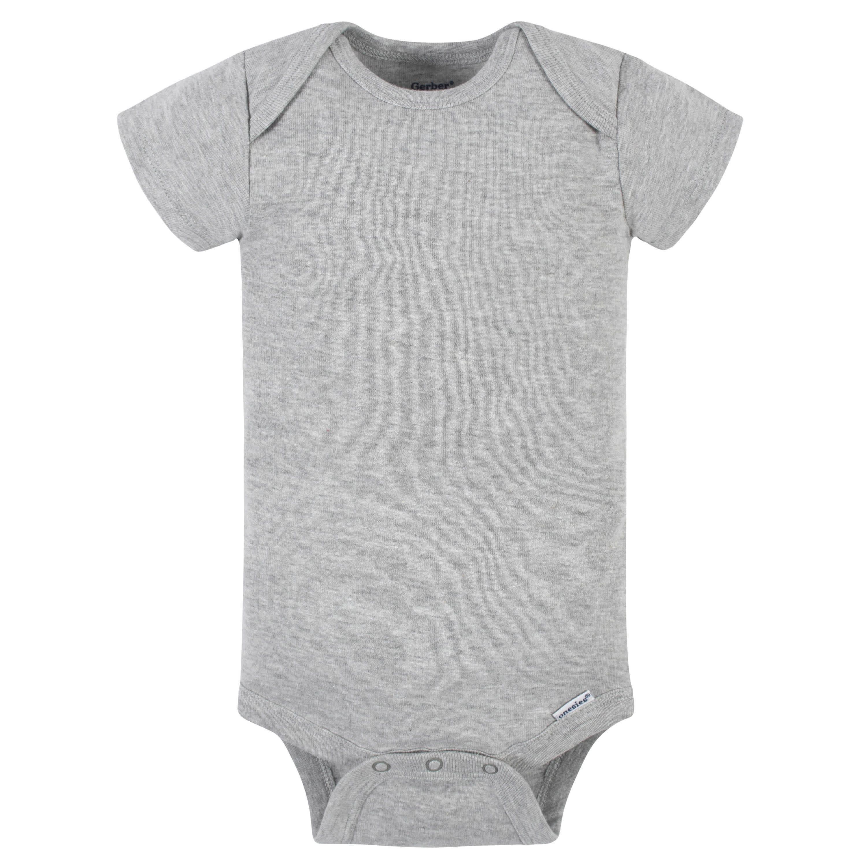 5-Pack Baby Neutral Gray Heather Ribbed Onesies® Bodysuits - Image 5