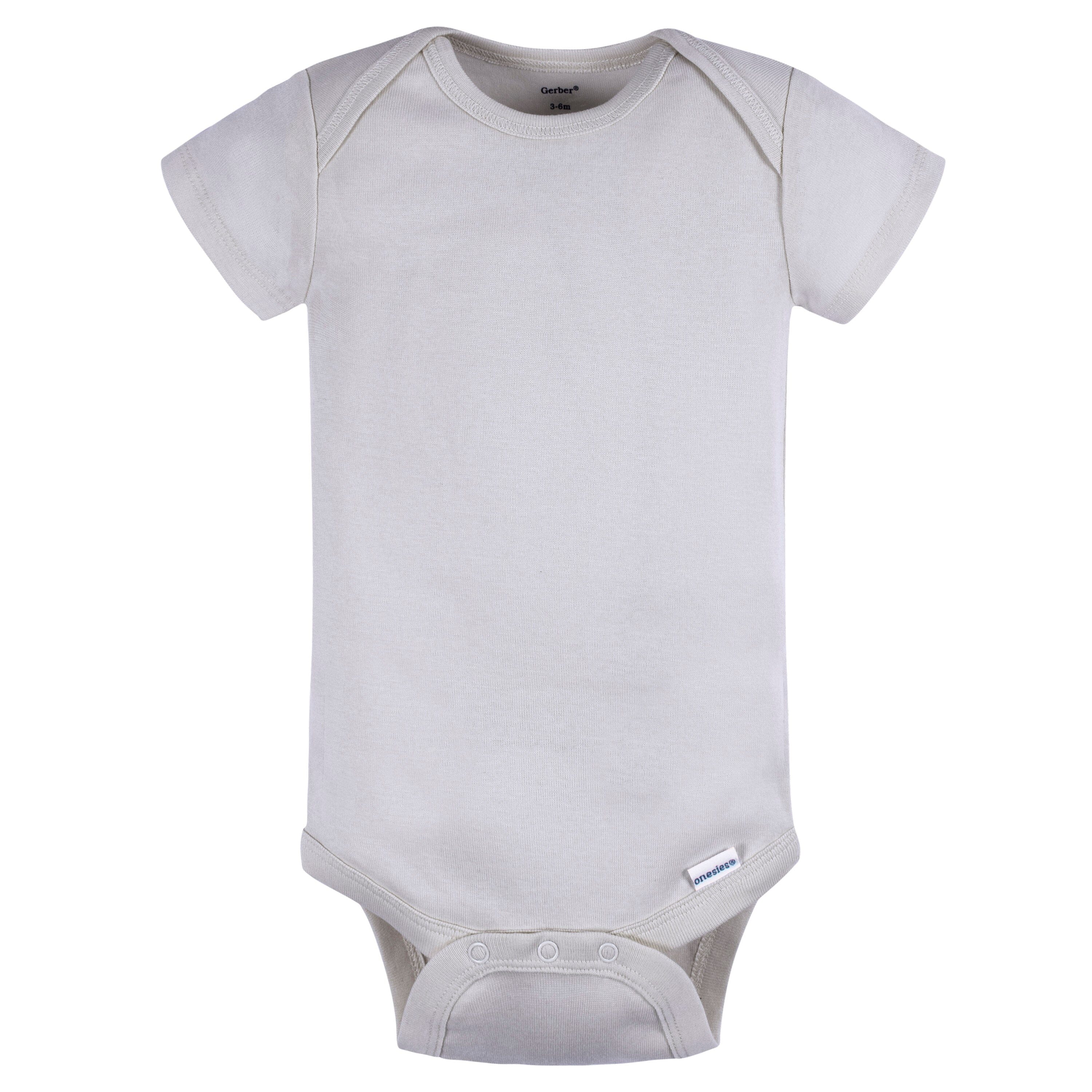5-Pack Baby Neutral Greys Short Sleeve Onesies® Bodysuits - Image 3