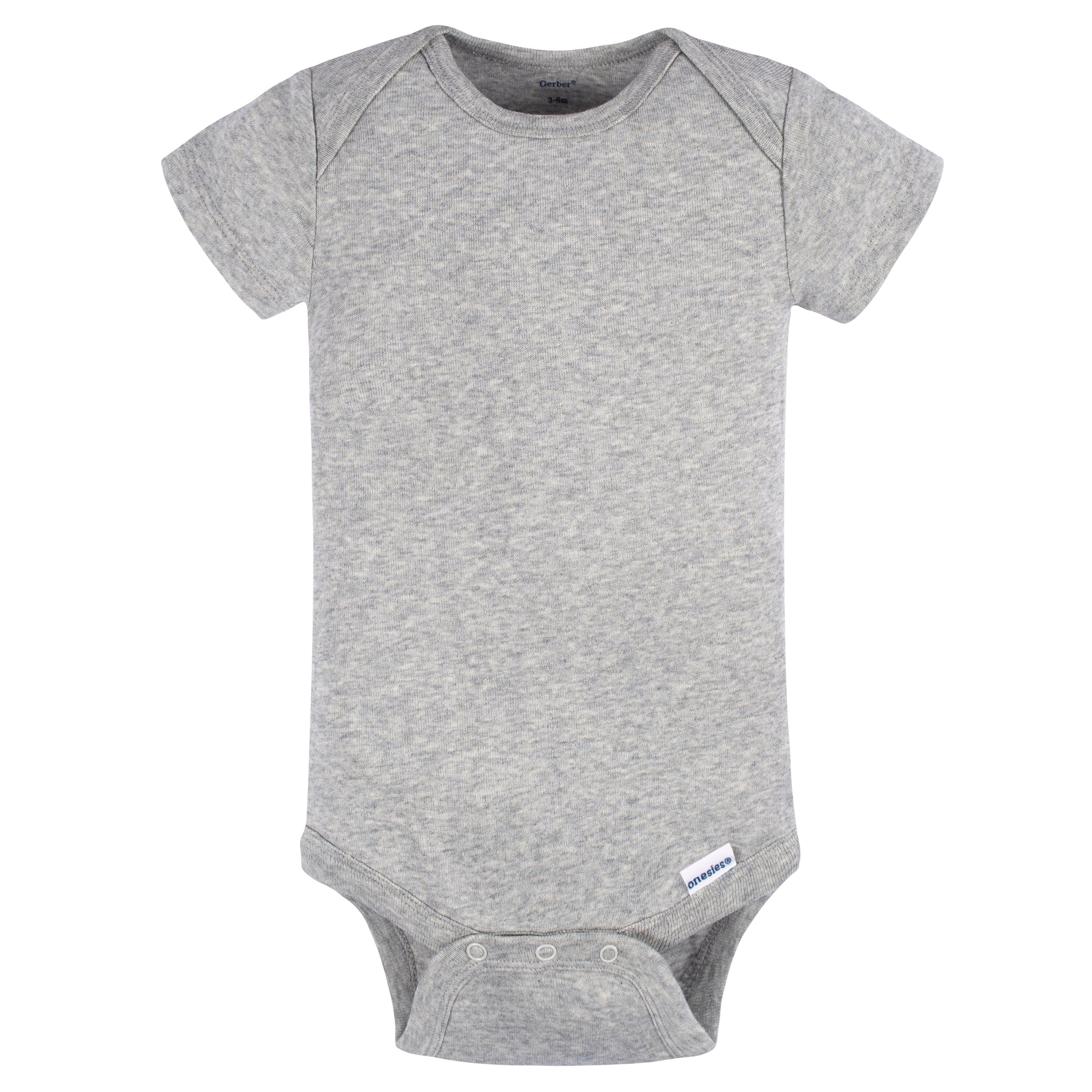 5-Pack Baby Neutral Greys Short Sleeve Onesies® Bodysuits - Image 4