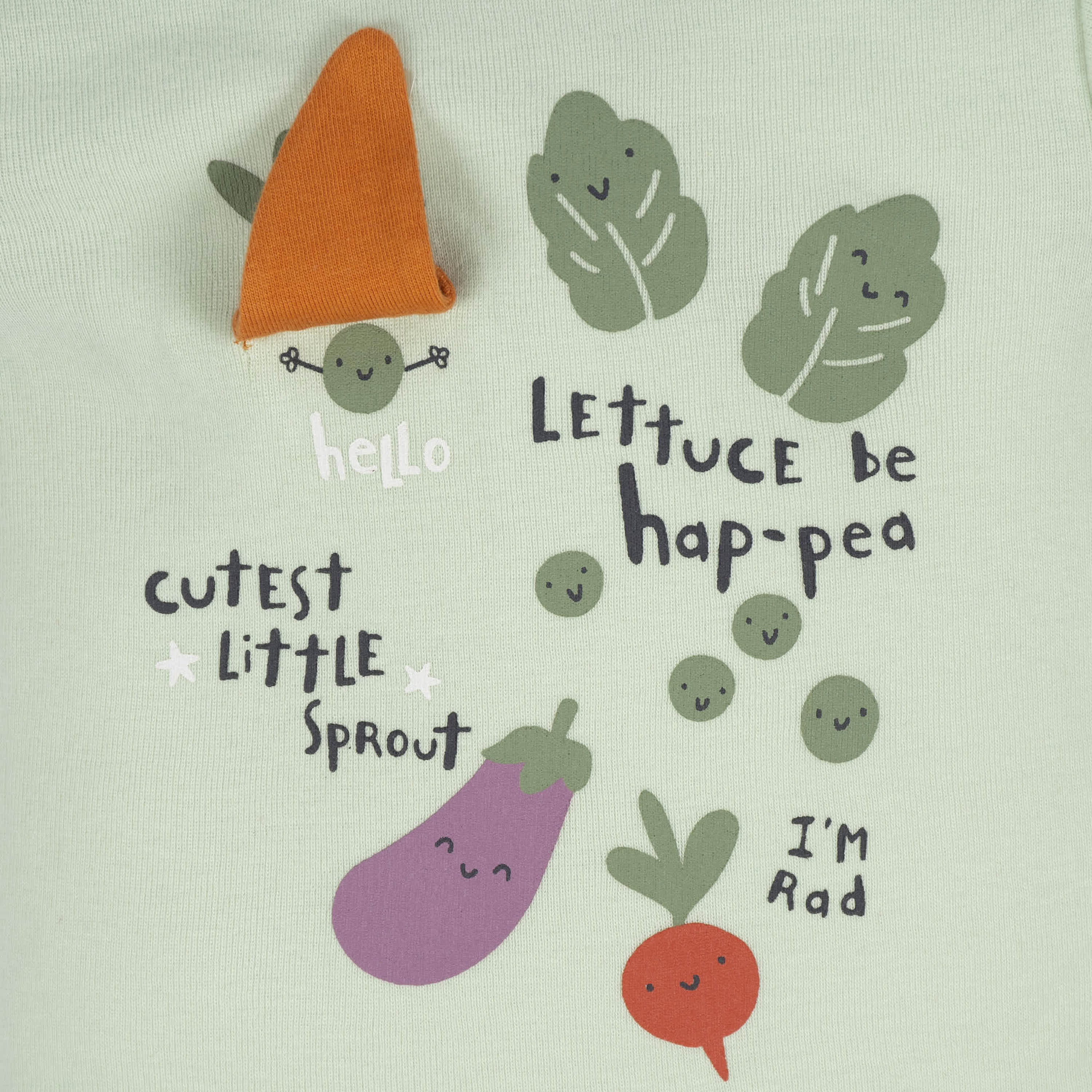 5-Pack Baby Neutral Happy Veggies Onesies® Bodysuits - Image 5