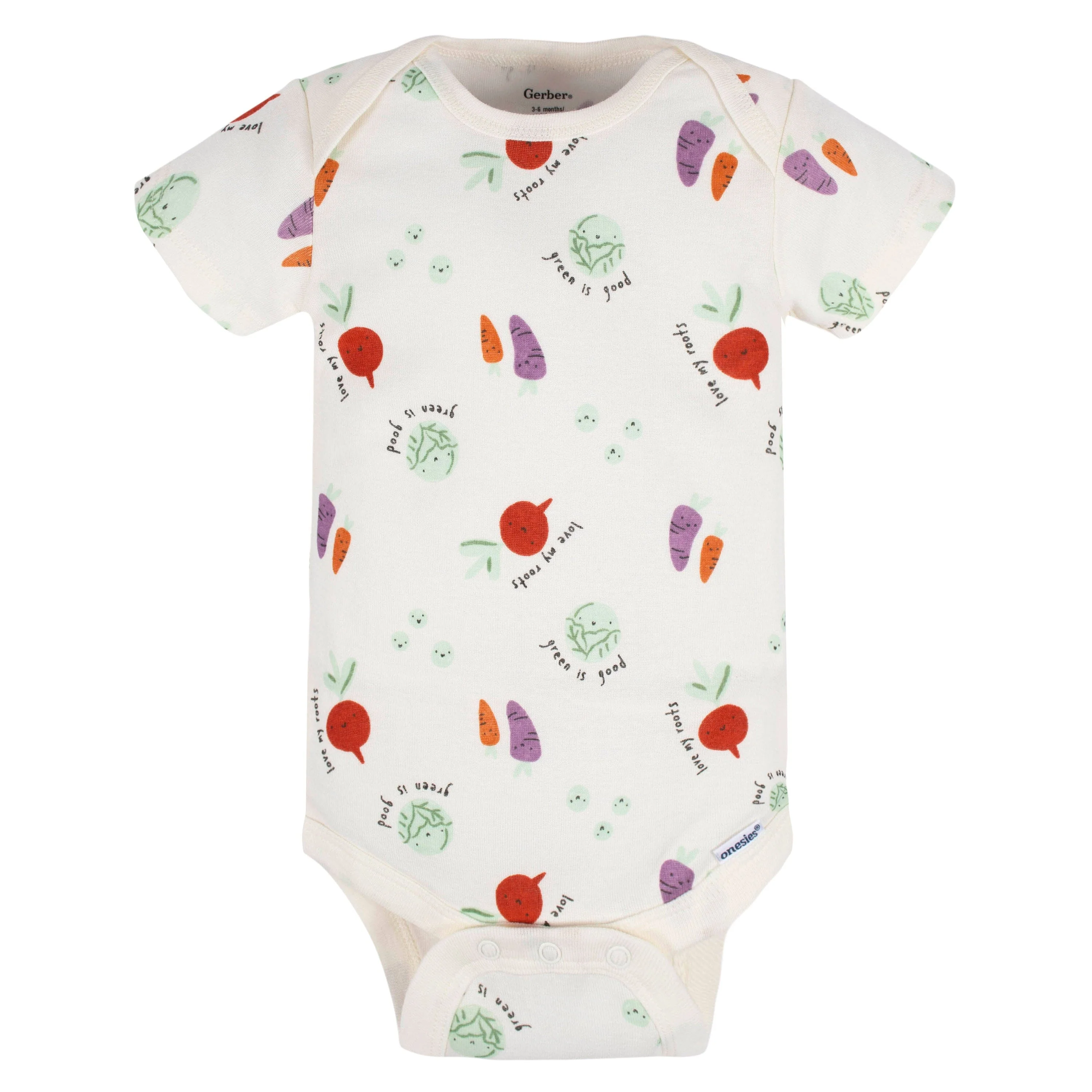 5-Pack Baby Neutral Happy Veggies Onesies® Bodysuits - Image 6