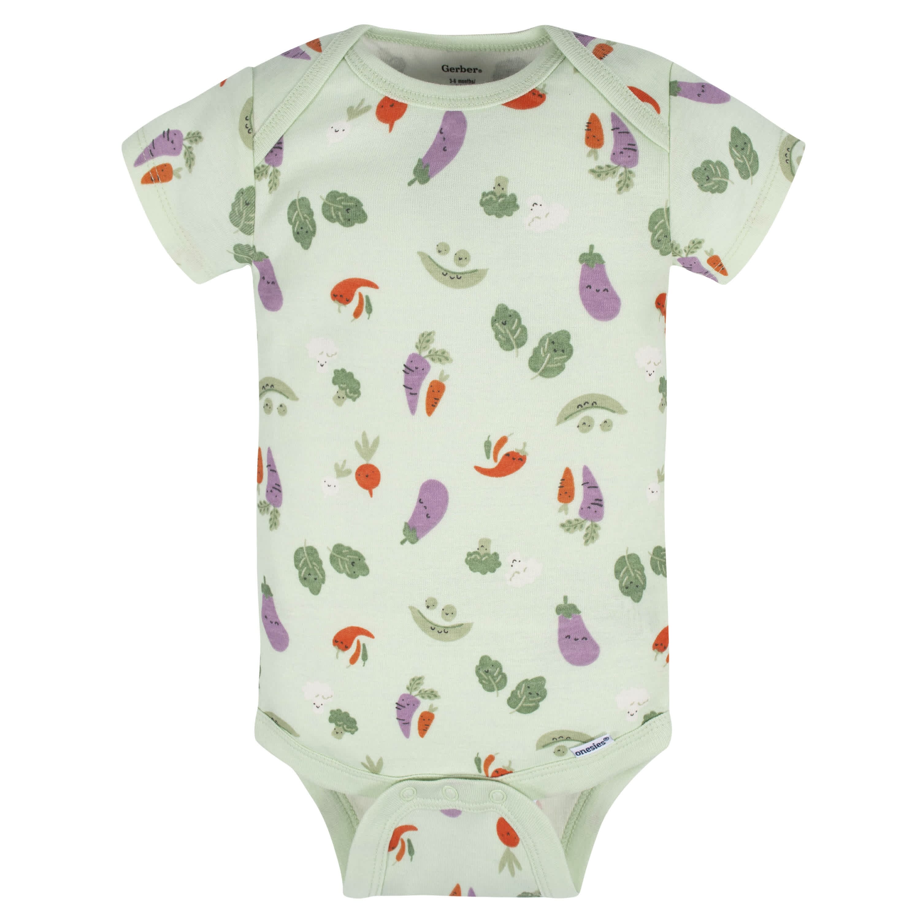 5-Pack Baby Neutral Happy Veggies Onesies® Bodysuits - Image 9