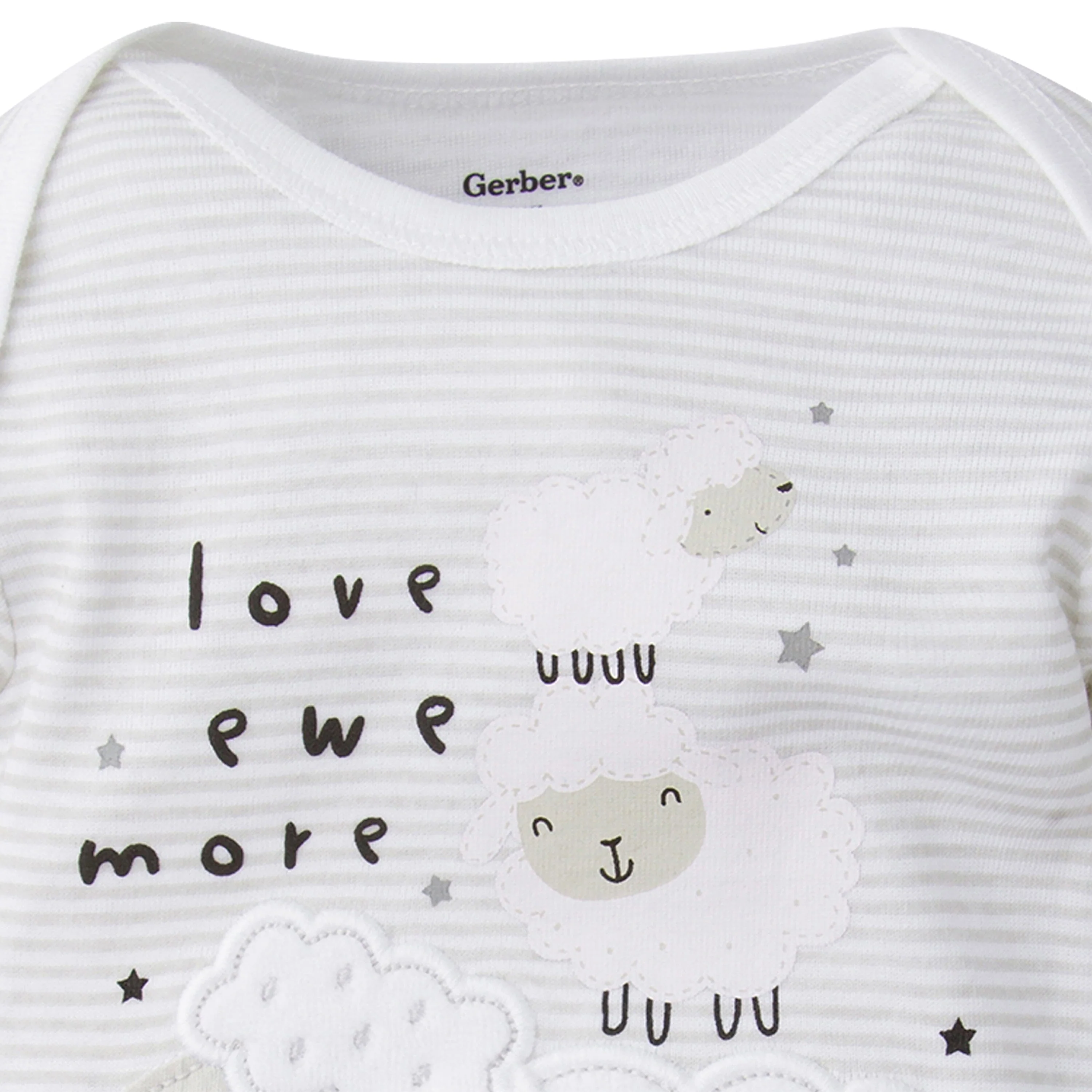 5-Pack Baby Neutral Lamb Long Sleeve Onesies® Bodysuits - Image 3