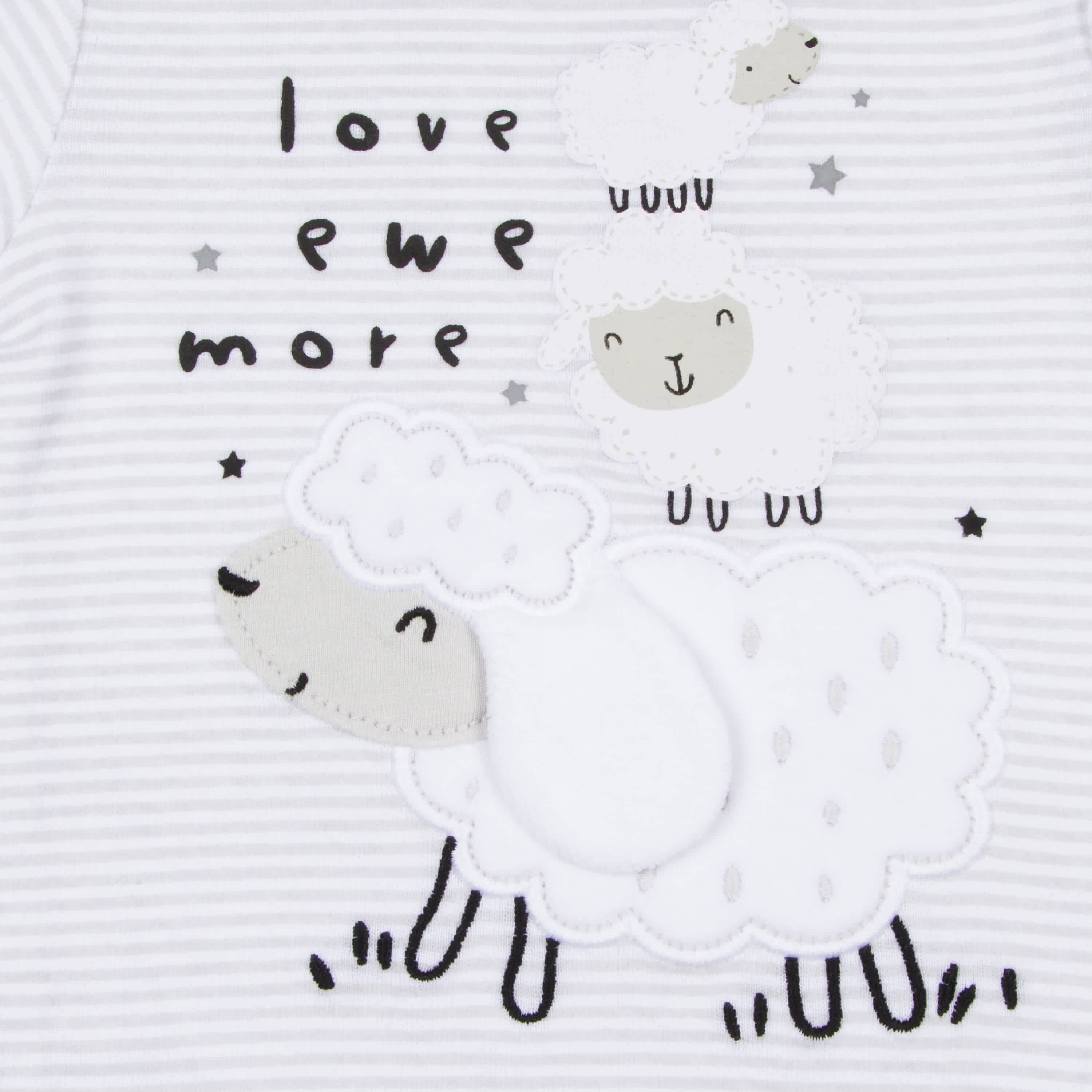 5-Pack Baby Neutral Lamb Short Sleeve Onesies® Bodysuits - Image 3