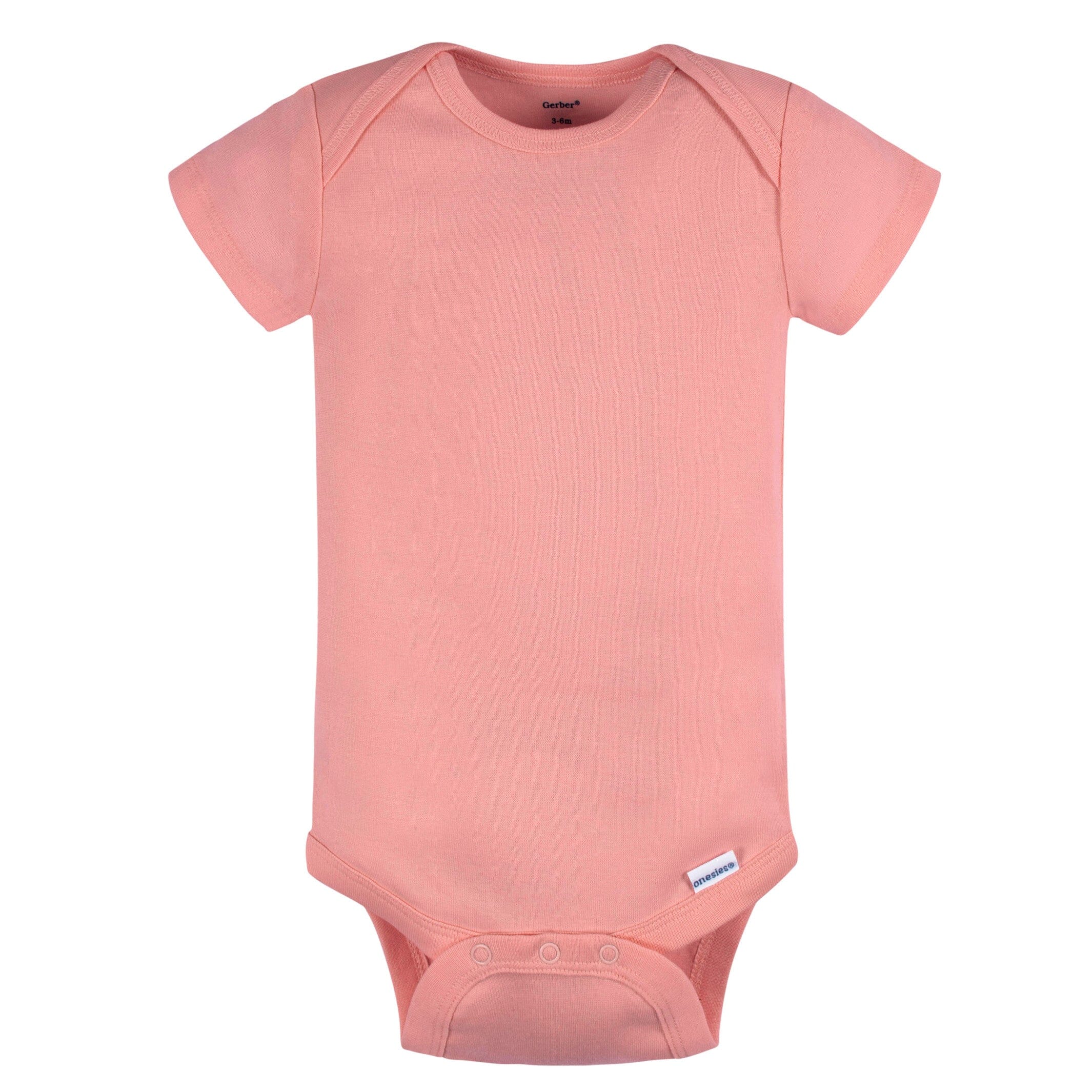 5-Pack Baby Girls Mauve Pink Premium Short Sleeve Lap Shoulder Onesies® Bodysuits - Image 2