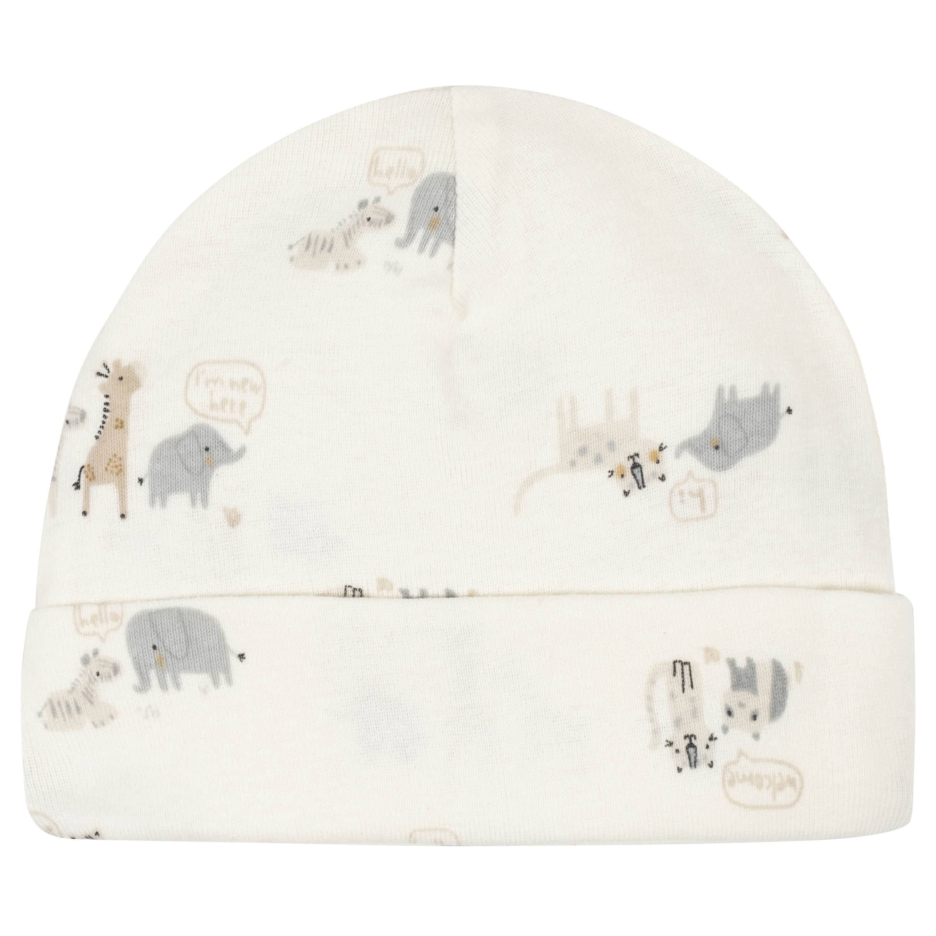 5-Pack Baby Neutral Safari Caps - Image 3