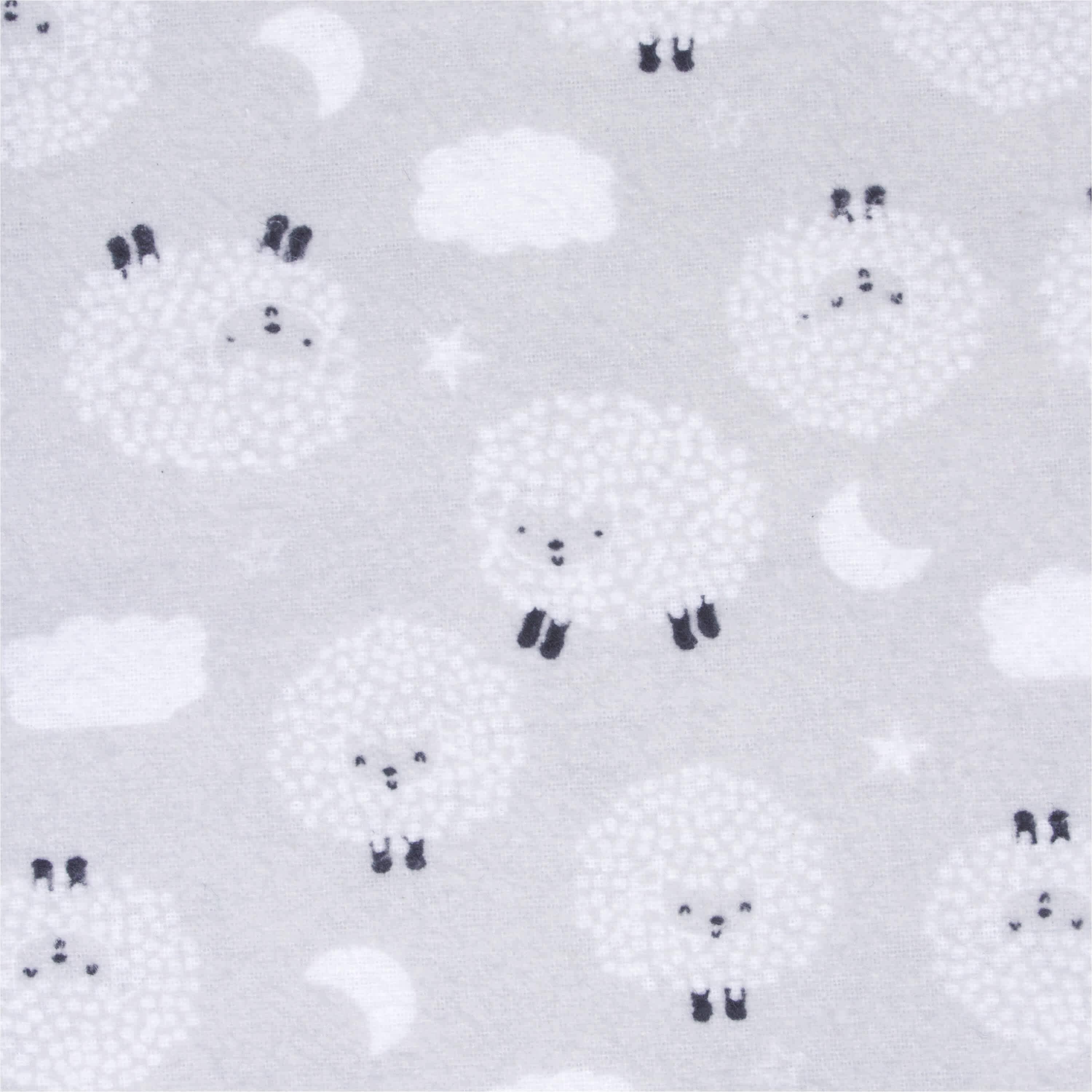 5-Pack Baby Neutral Sheep Flannel Receiving Blankets - Image 3