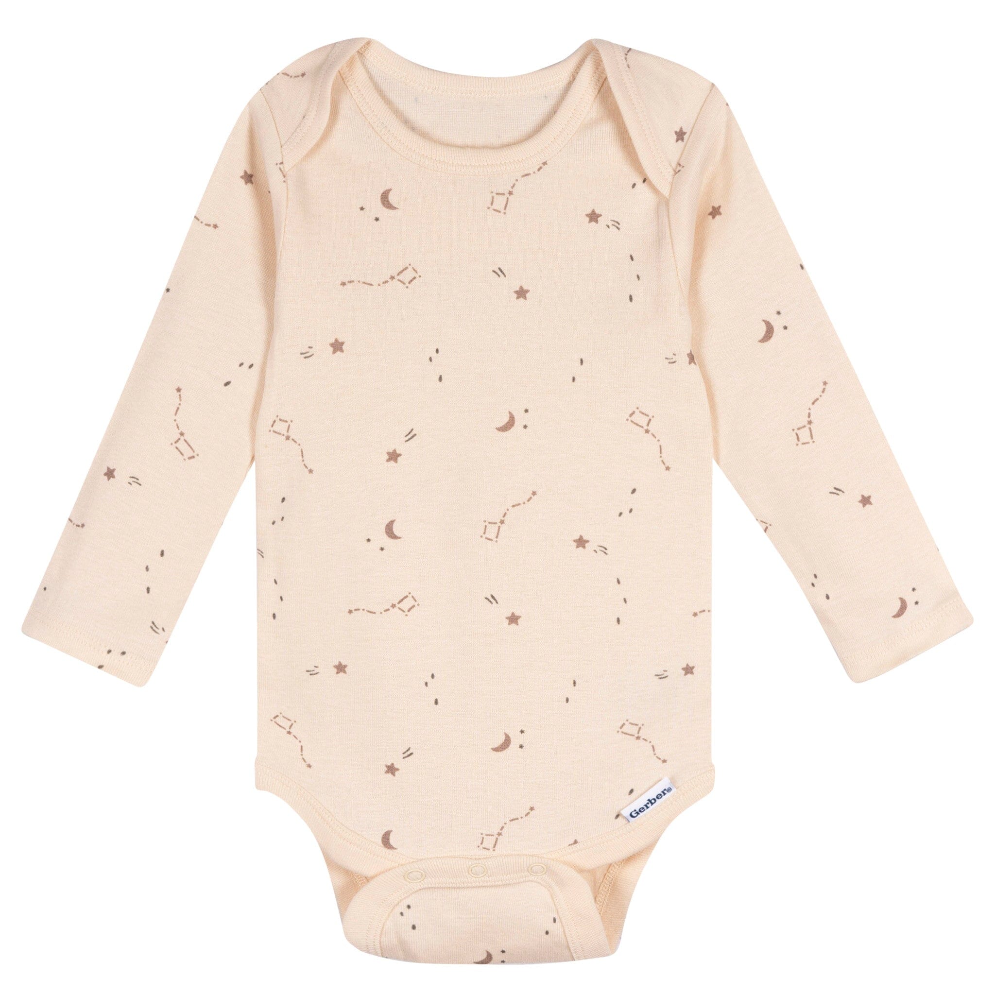 5-Pack Baby Neutral Stars Long Sleeve Bodysuits - Image 5