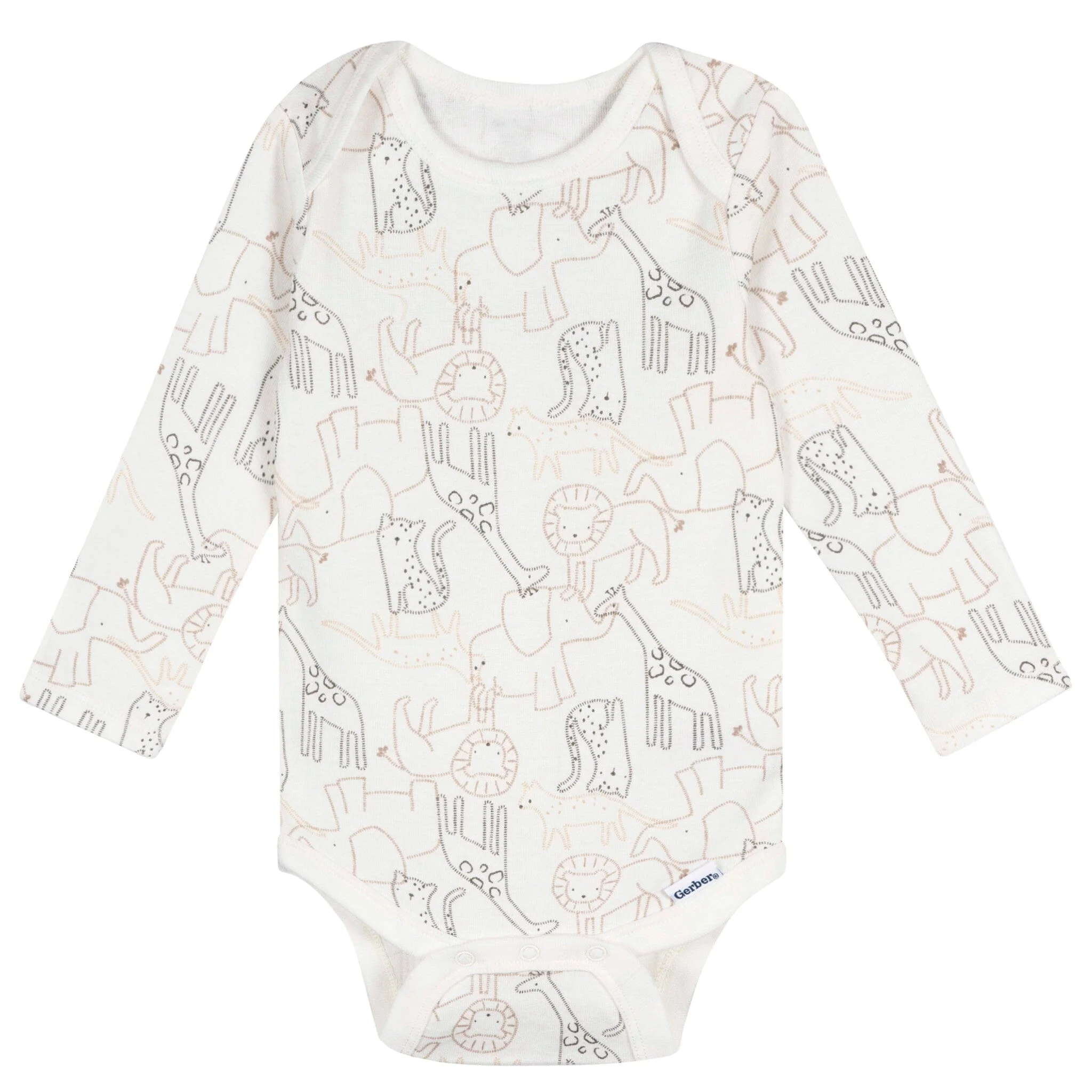 5-Pack Baby Neutral Stars Long Sleeve Bodysuits - Image 7