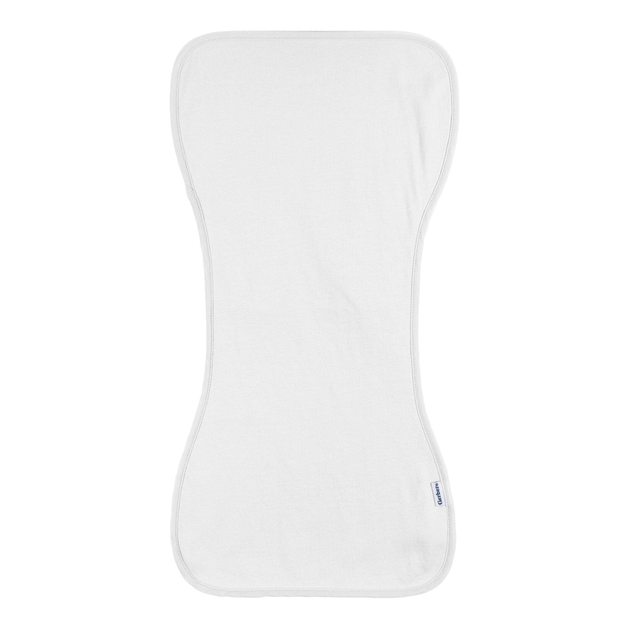 5-Pack Baby Neutral White & Black Jersey Burp Cloths - Image 2