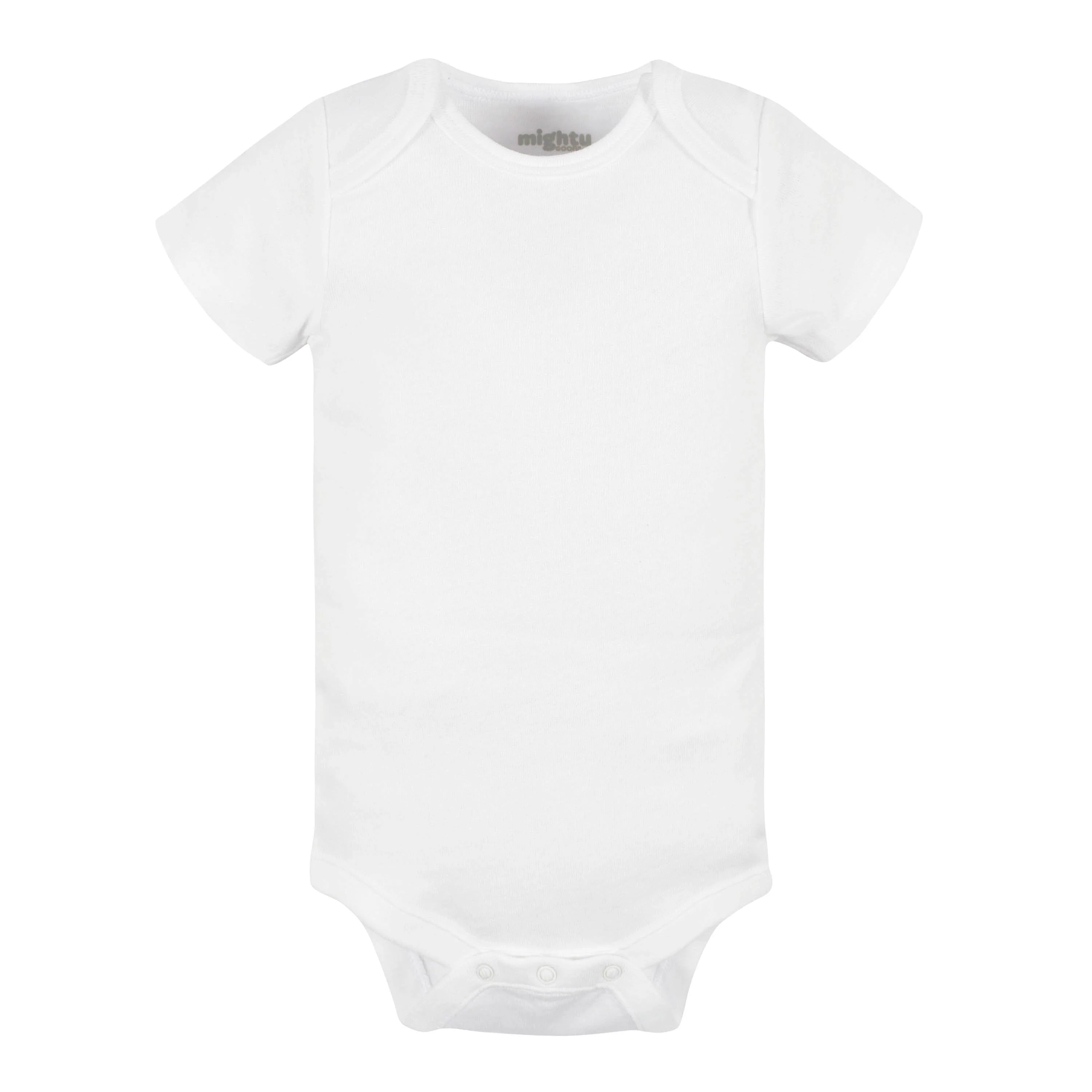 5-Pack Baby Neutral White Short Sleeve Bodysuits - Image 2