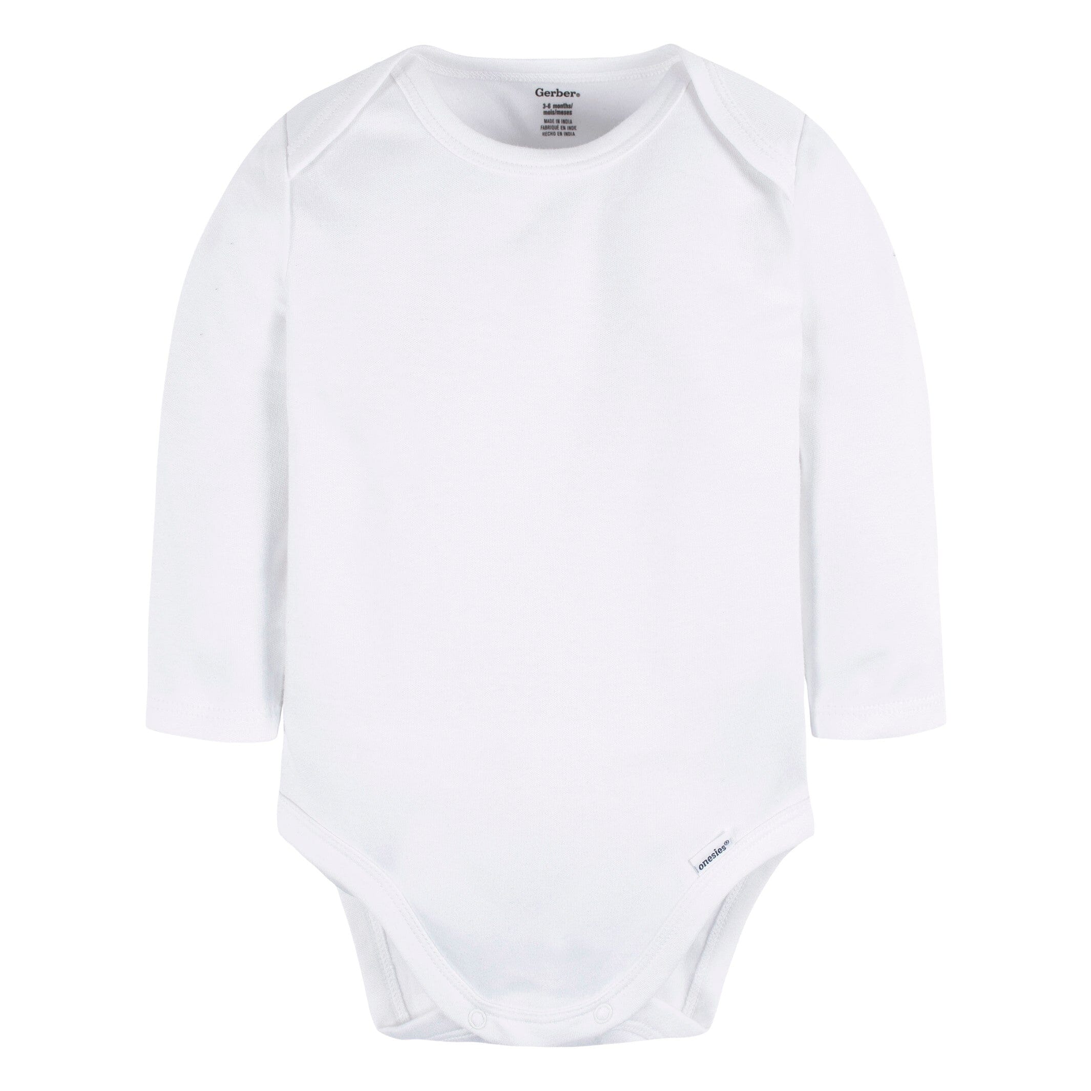 5-Pack Baby White Premium Long Sleeve Onesies® Bodysuits - Image 3