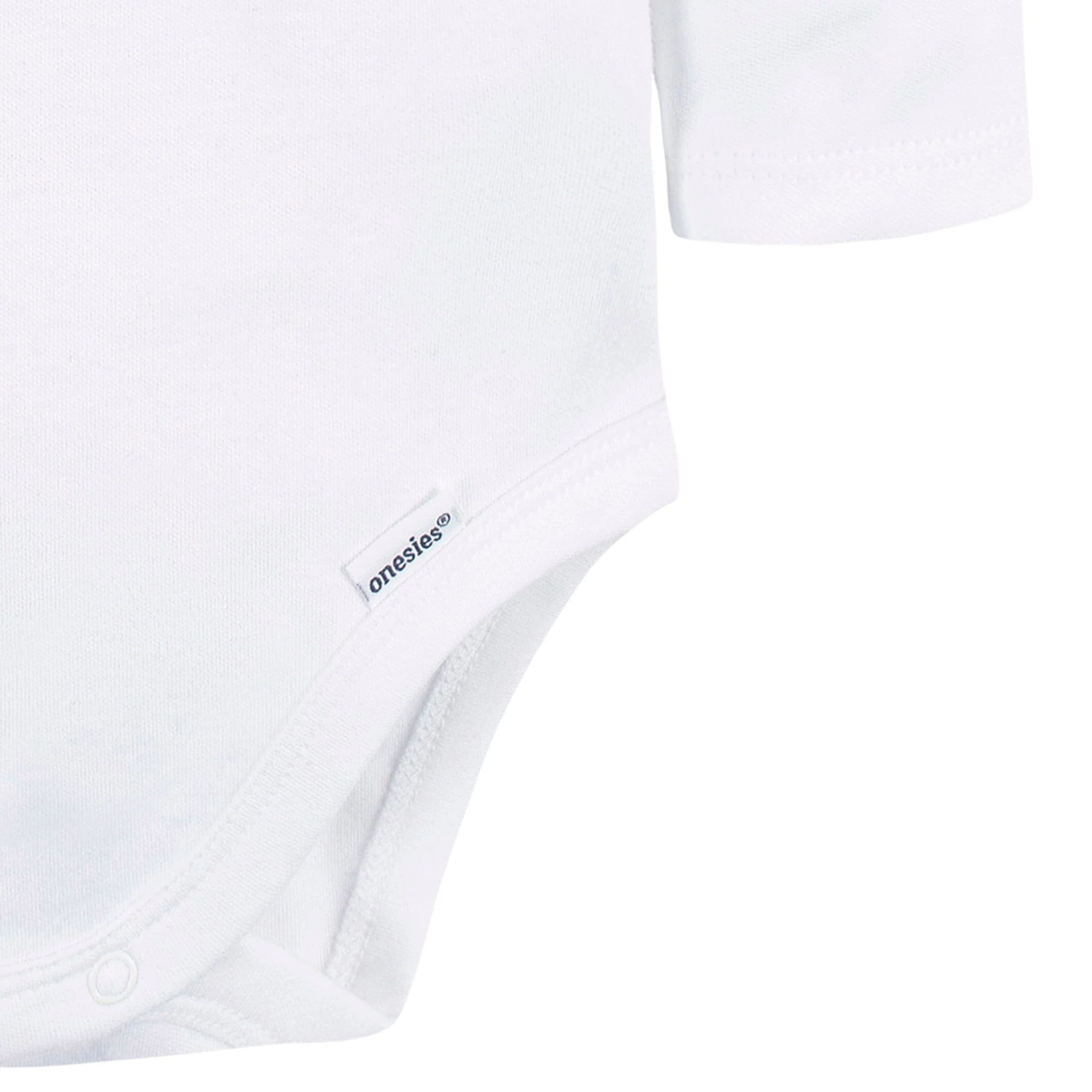 5-Pack Baby White Premium Long Sleeve Onesies® Bodysuits - Image 6