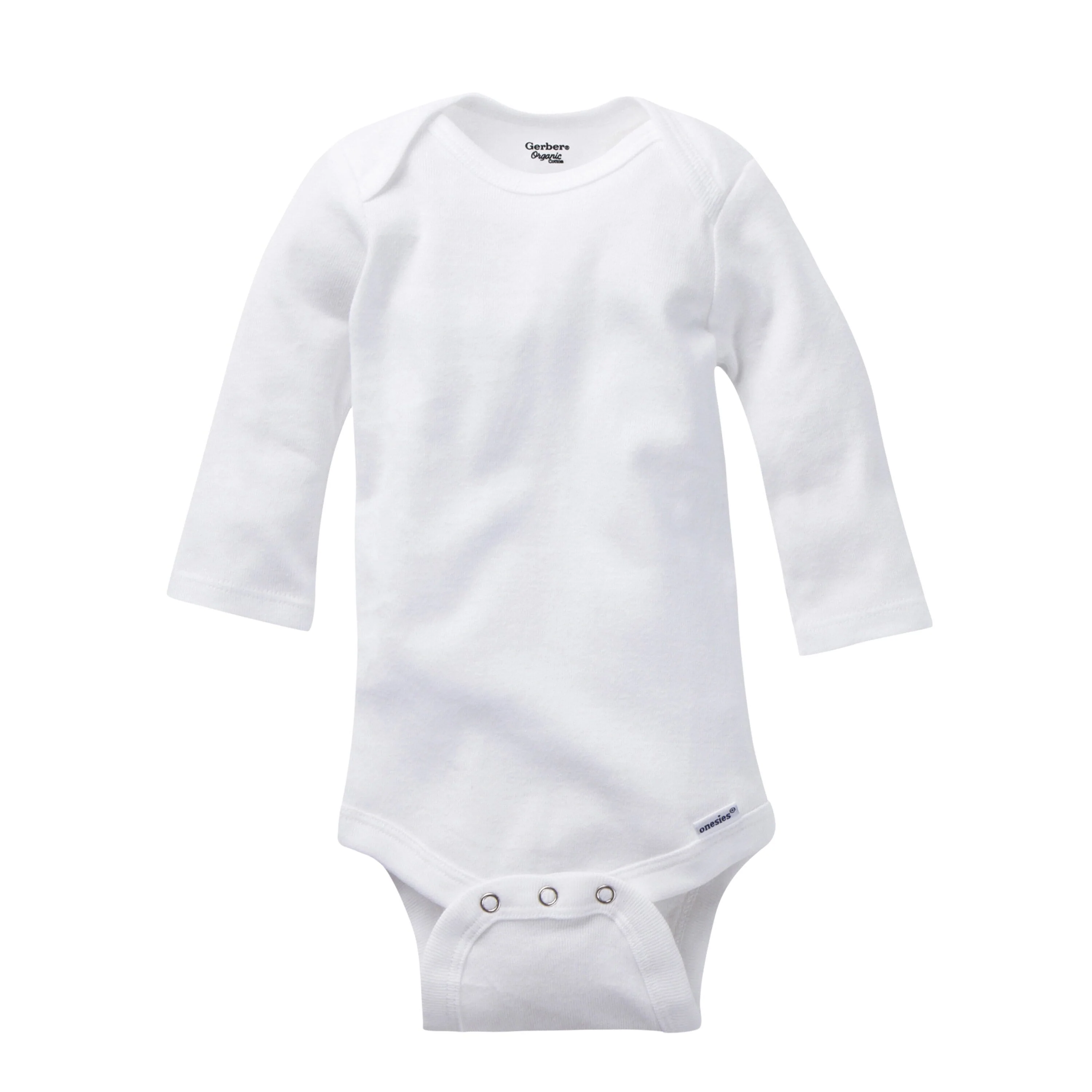 5-Pack White Organic Long-Sleeve Onesies® Bodysuits - Image 2