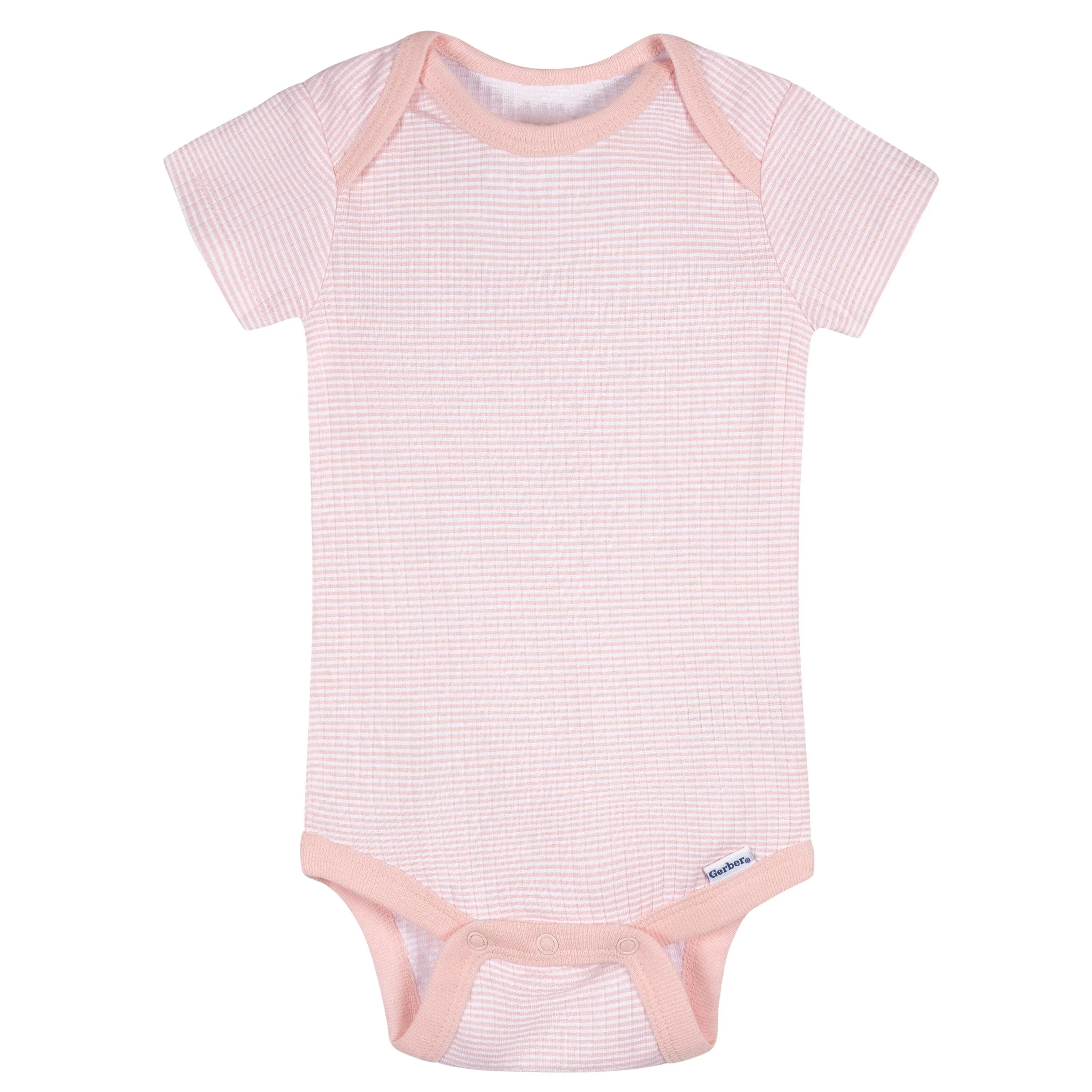 5-Piece Baby Girls Pink Garden Bodysuits & Pants Set - Image 6