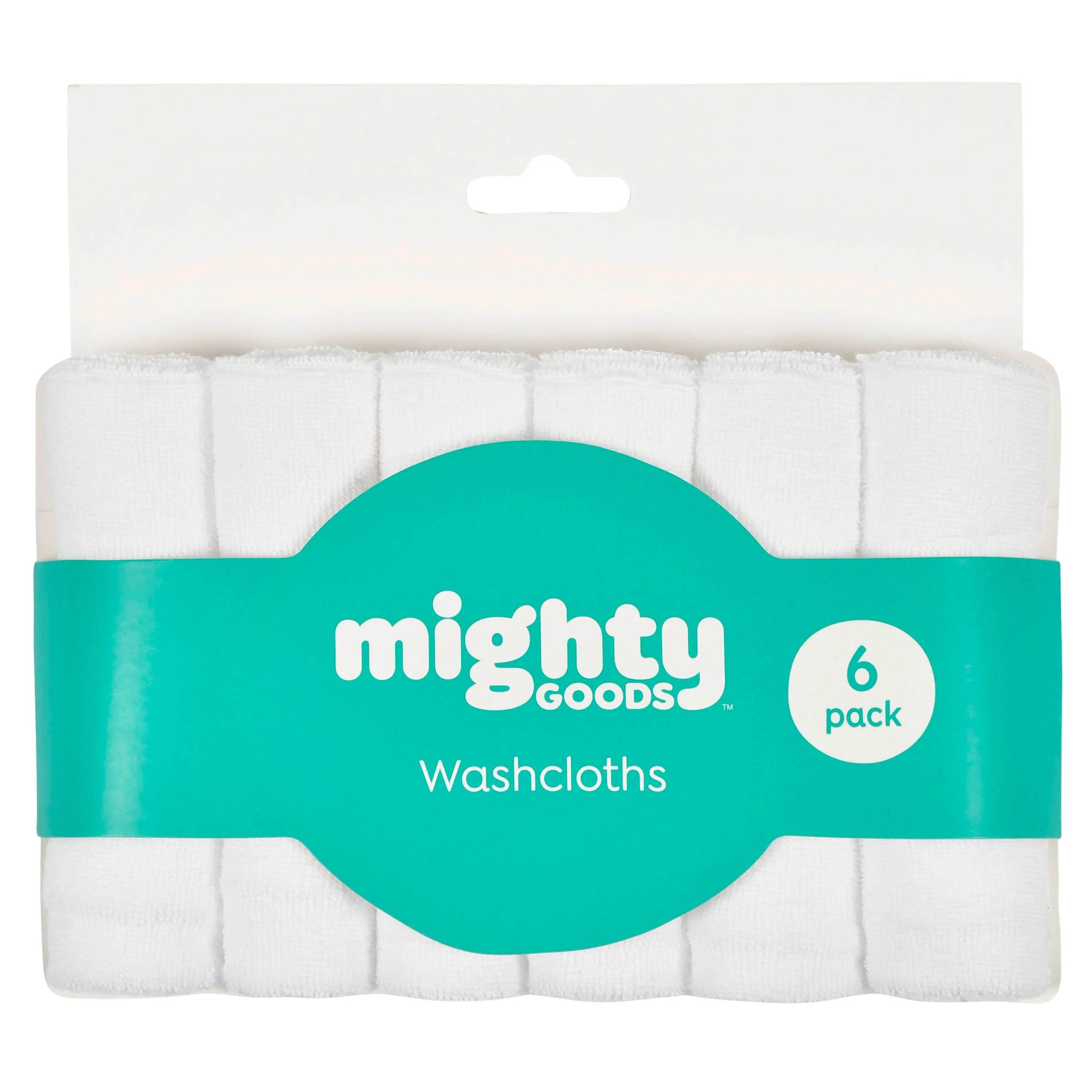 6-Pack Baby Neutral White Washcloths - Image 3