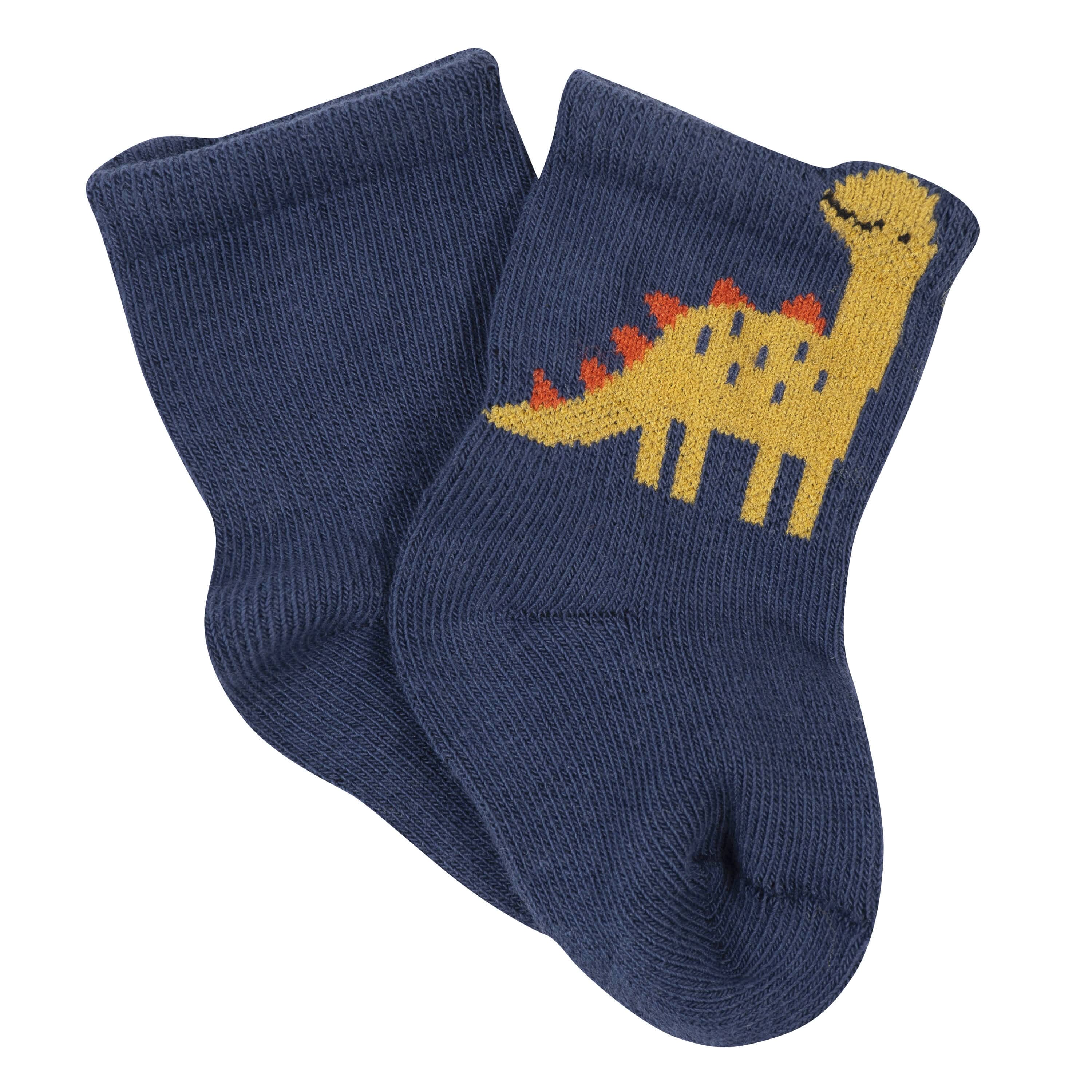 6-Pack Baby Boys Dino Wiggle Proof® Socks - Image 2