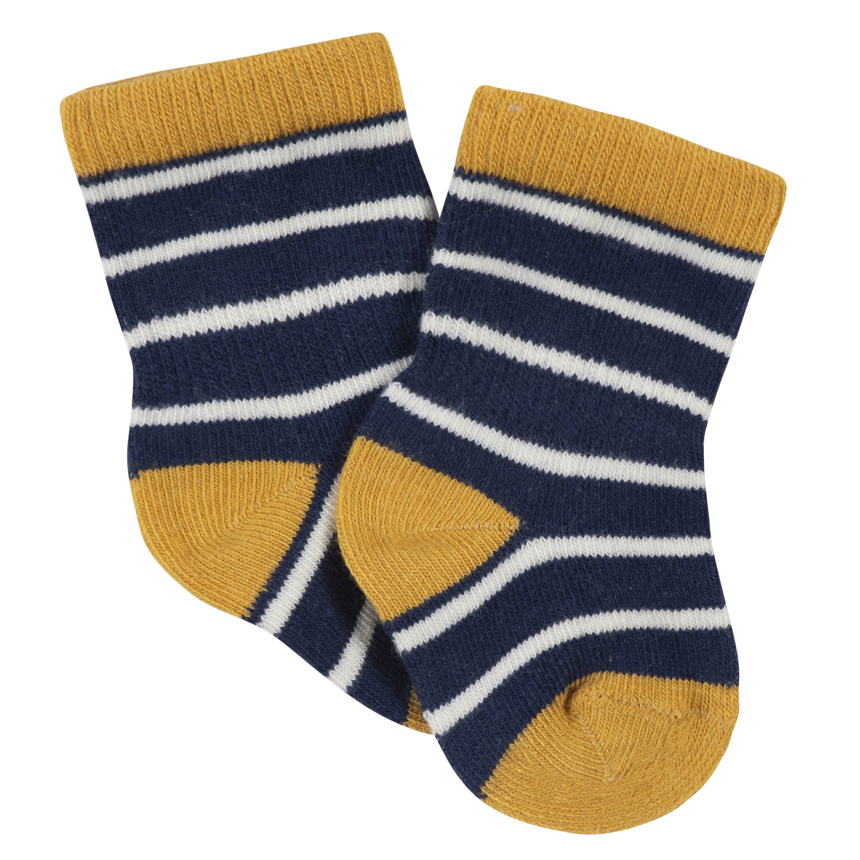 6-Pack Baby Boys Fox Wiggle Proof® Jersey Crew Socks - Image 2