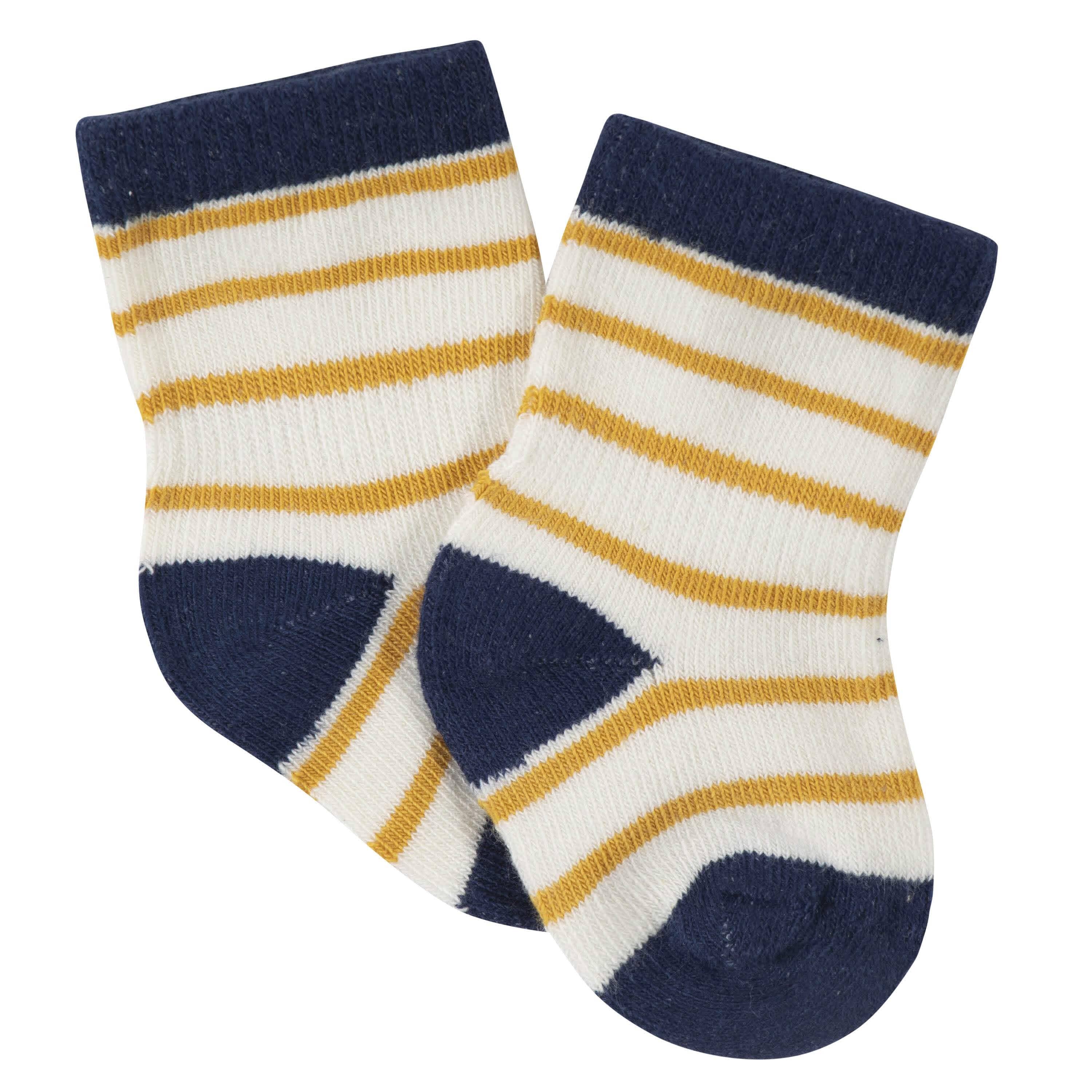 6-Pack Baby Boys Fox Wiggle Proof® Jersey Crew Socks - Image 4