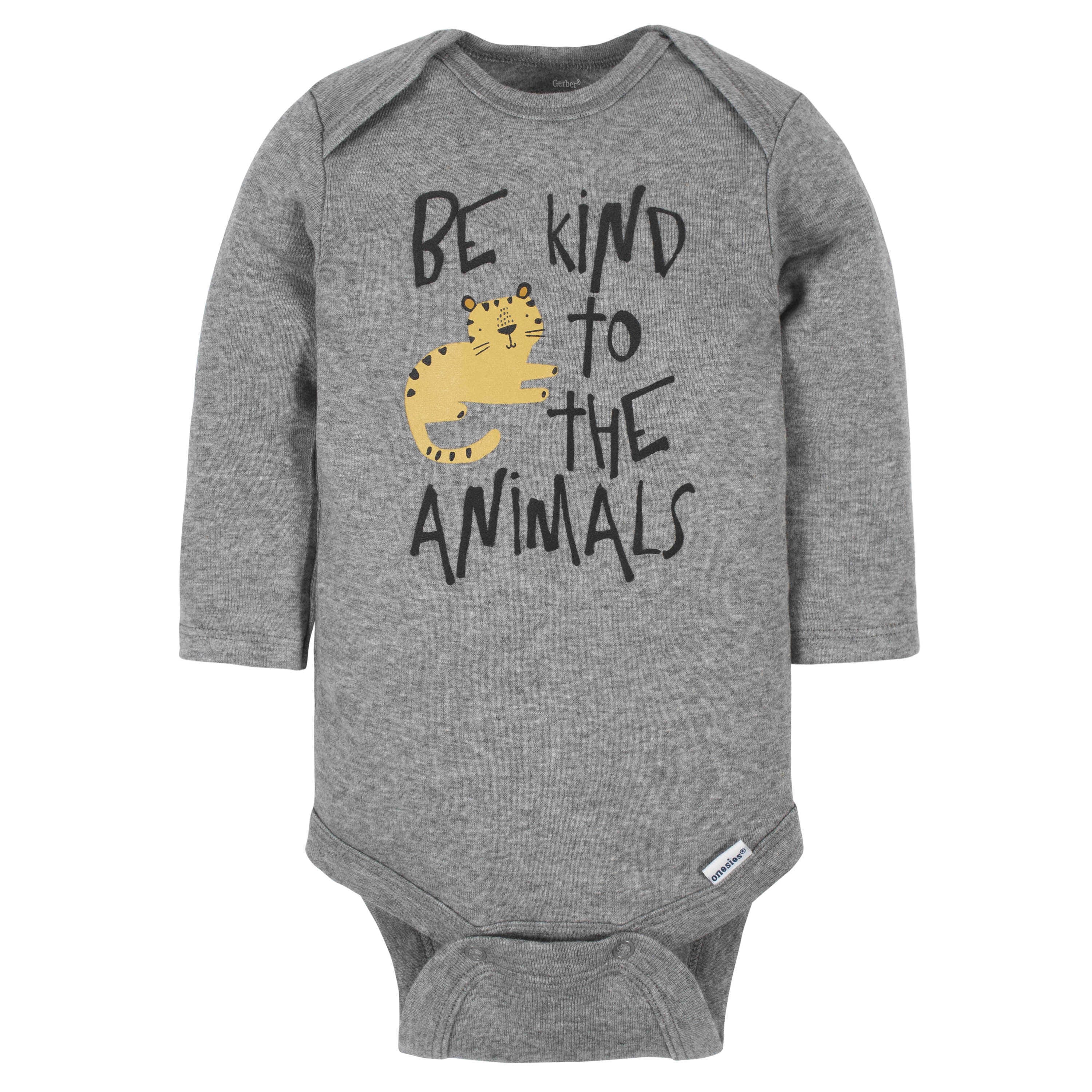 6-Pack Baby Boys Tiger Long Sleeve Onesies® Bodysuits - Image 2