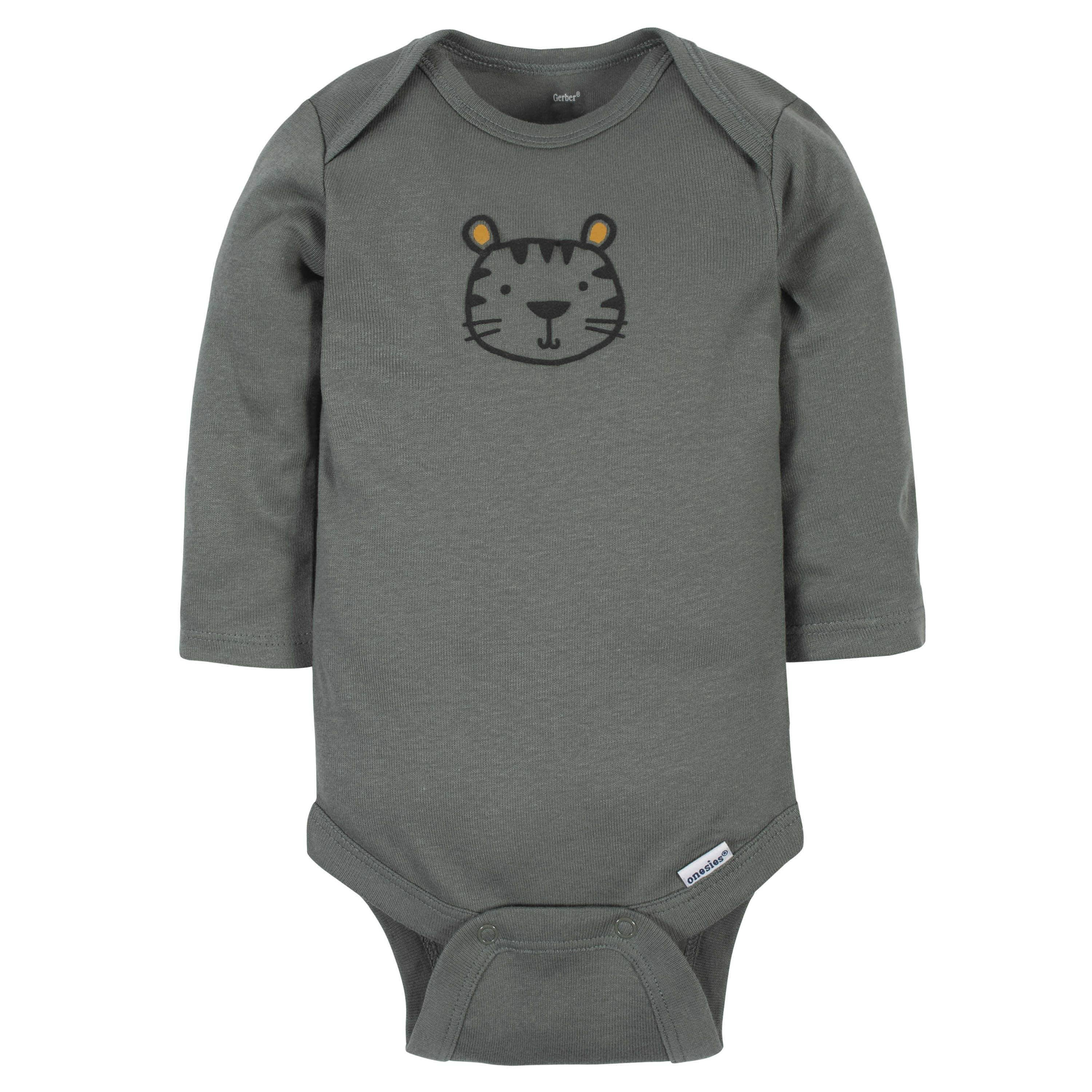 6-Pack Baby Boys Tiger Long Sleeve Onesies® Bodysuits - Image 7