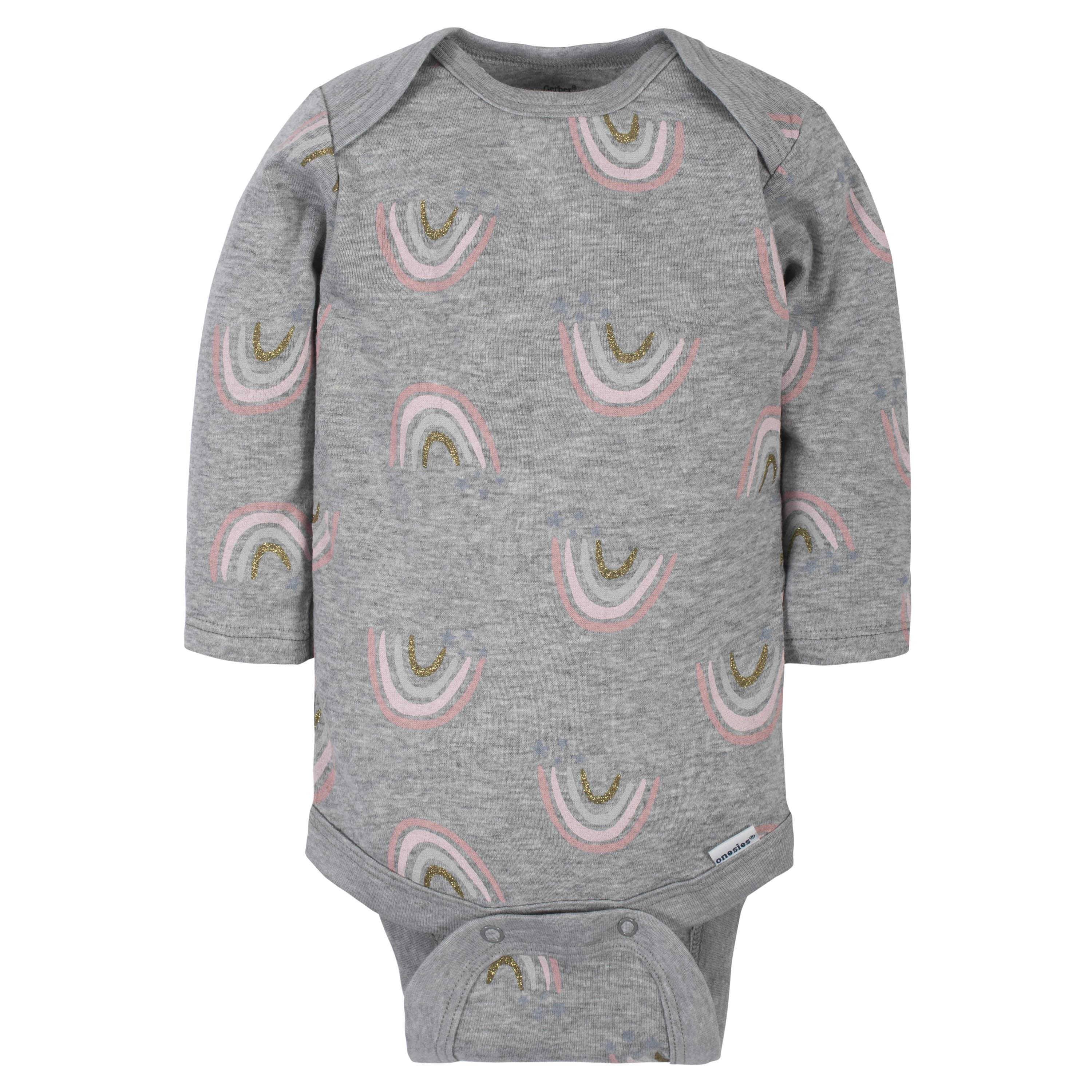 6-Pack Baby Girls Bear Long Sleeve Onesies® Bodysuits - Image 3