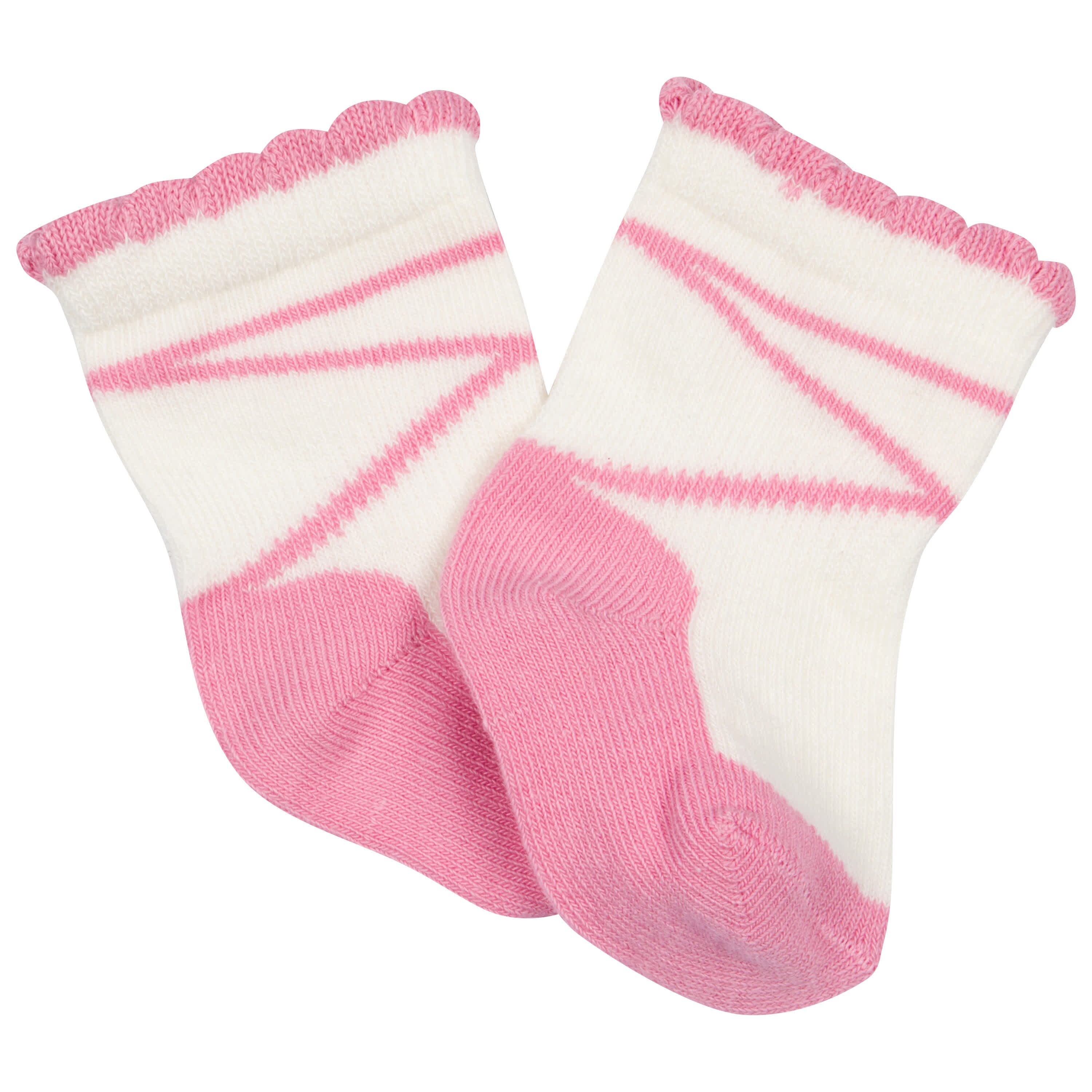 6-Pack Baby Girls Floral Wiggle Proof® Socks - Image 2