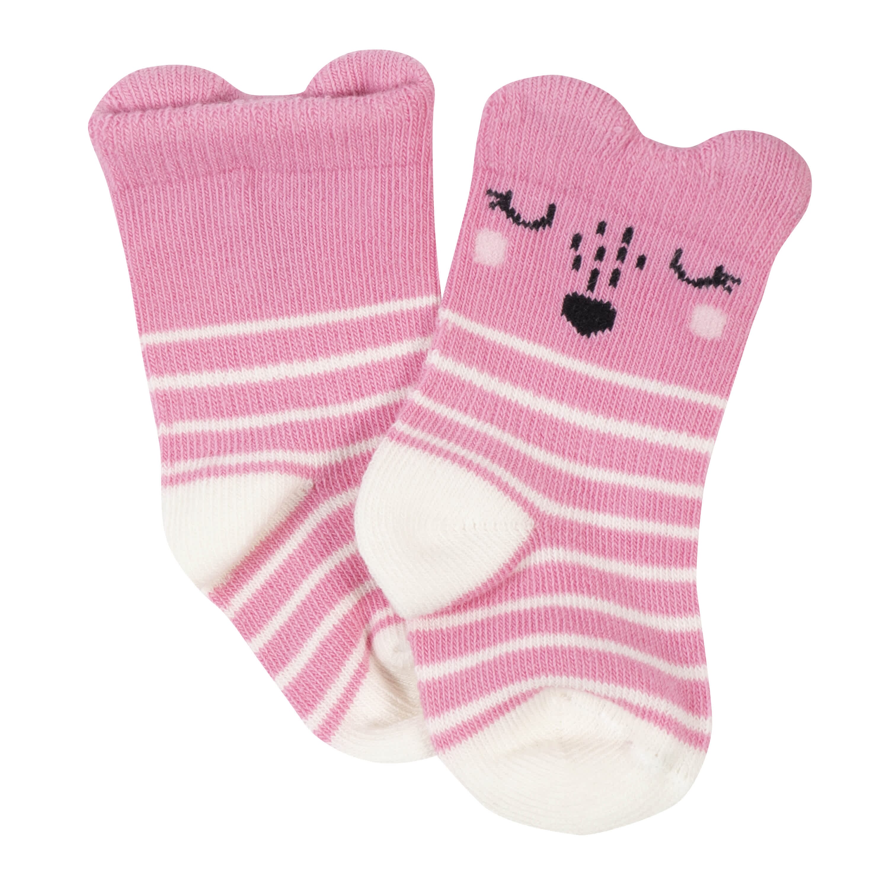 6-Pack Baby Girls Fox Wiggle Proof® Socks - Image 2