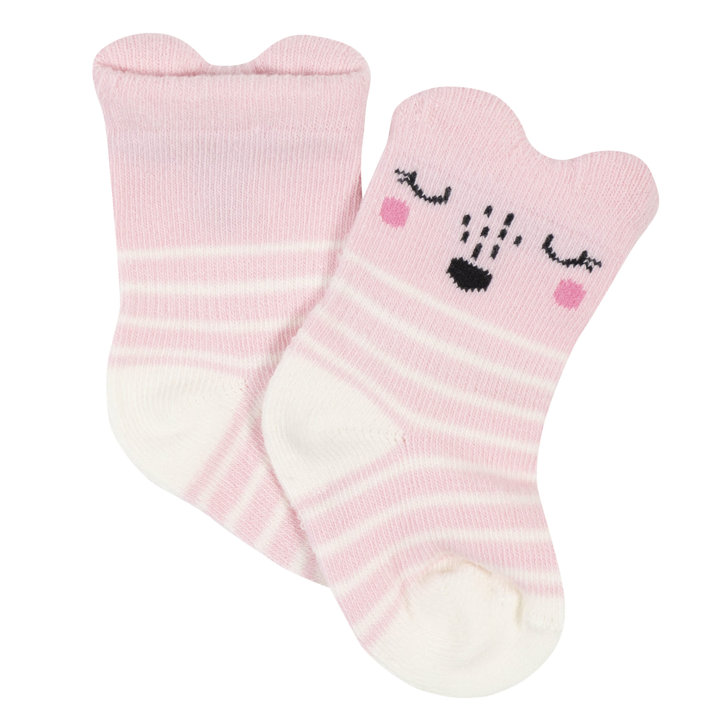 6-Pack Baby Girls Fox Wiggle Proof® Socks - Image 4
