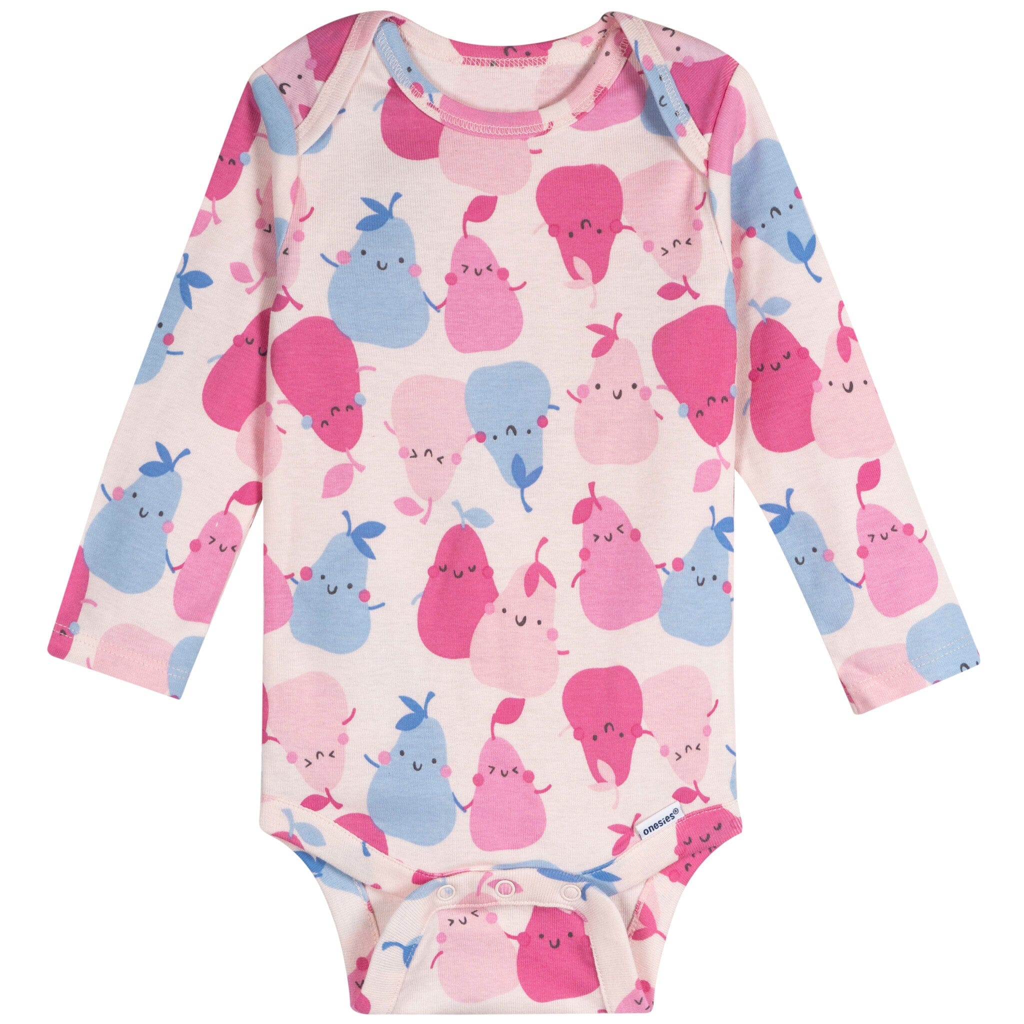 6-Pack Baby Girls Pears Long Sleeve Onesies® Bodysuits - Image 3