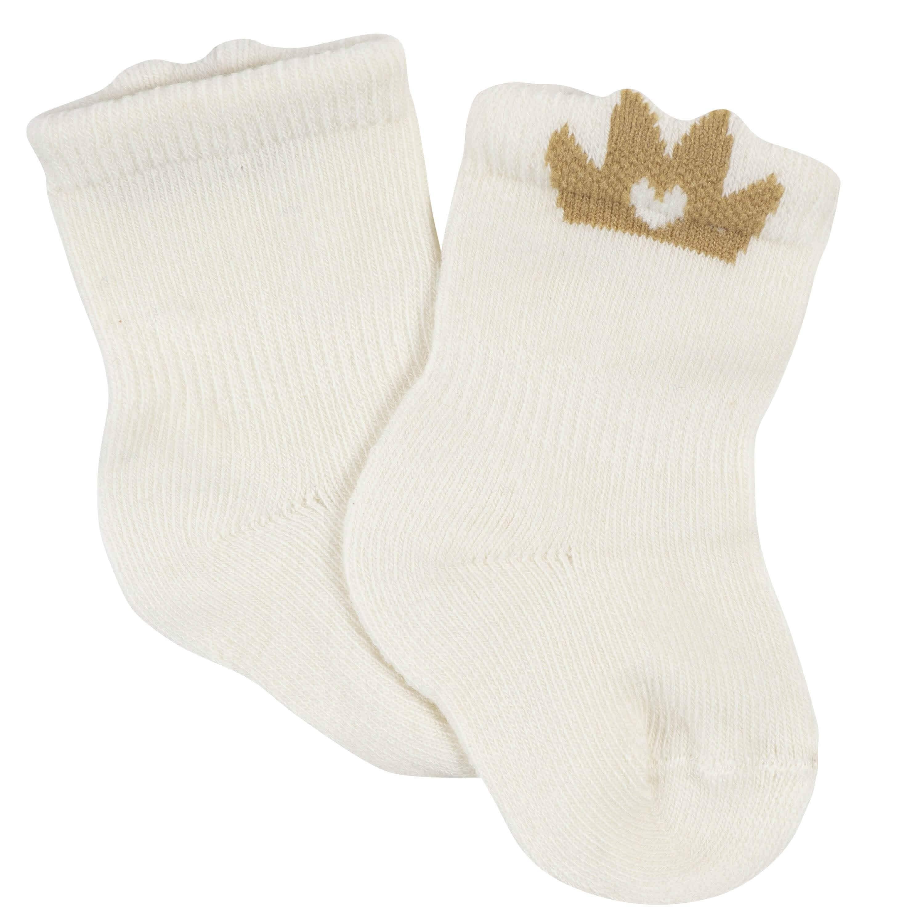 6-Pack Baby Girls Princess Wiggle Proof® Jersey Crew Socks - Image 6