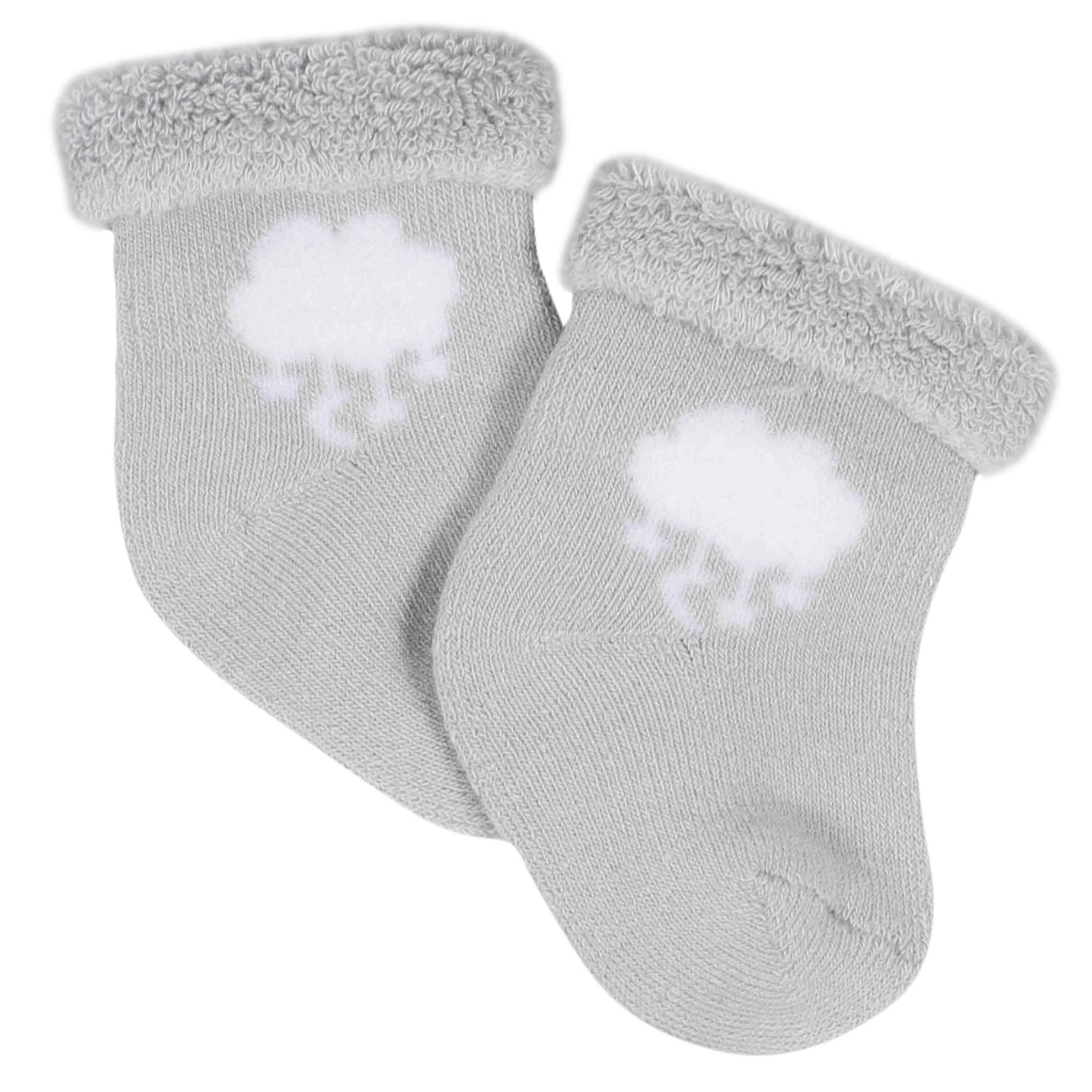 6-Pack Baby Neutral Lamb Wiggle-Proof® Terry Bootie Socks - Image 3