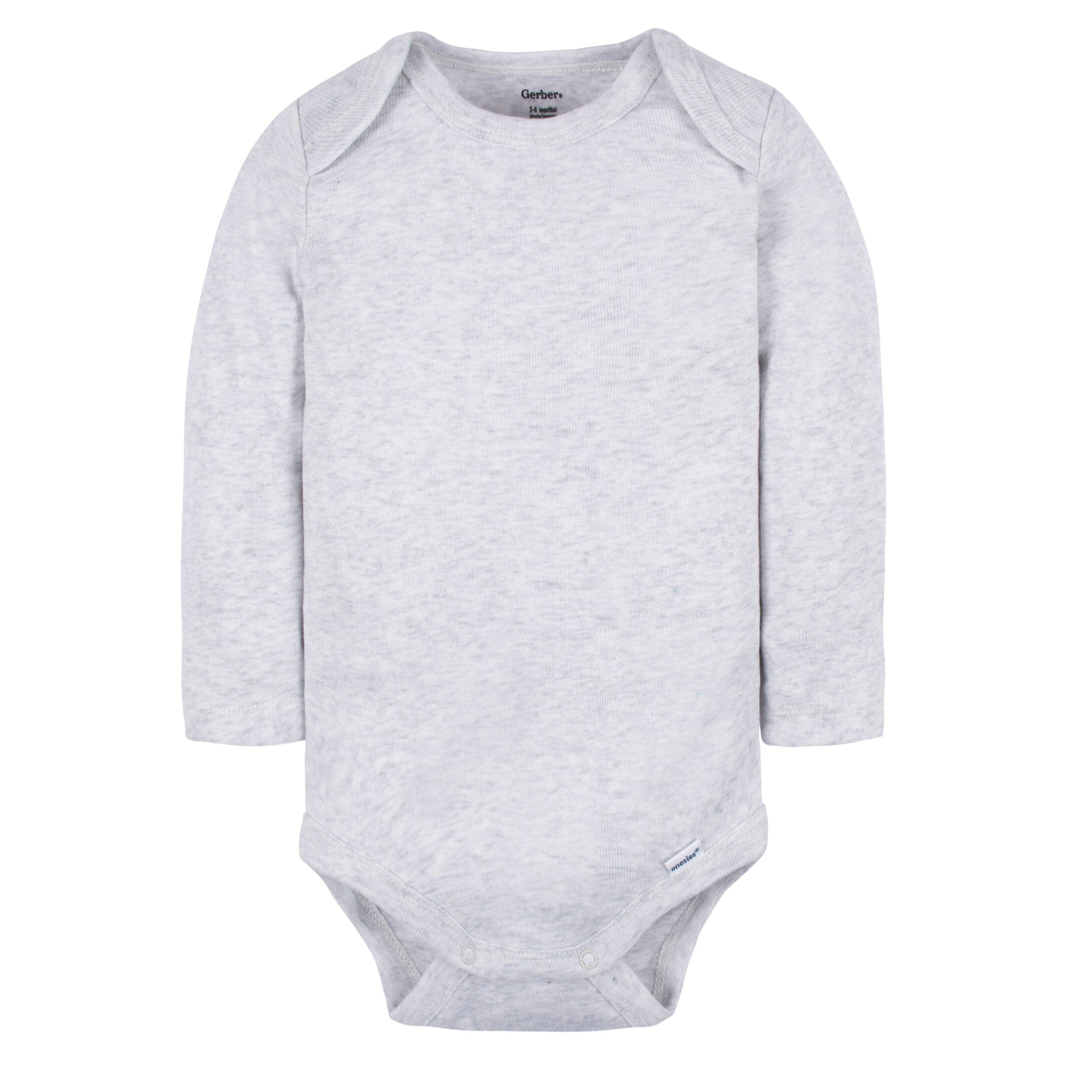 6-Pack Baby Neutral White, Gray, & Black Onesies® Bodysuits - Image 3