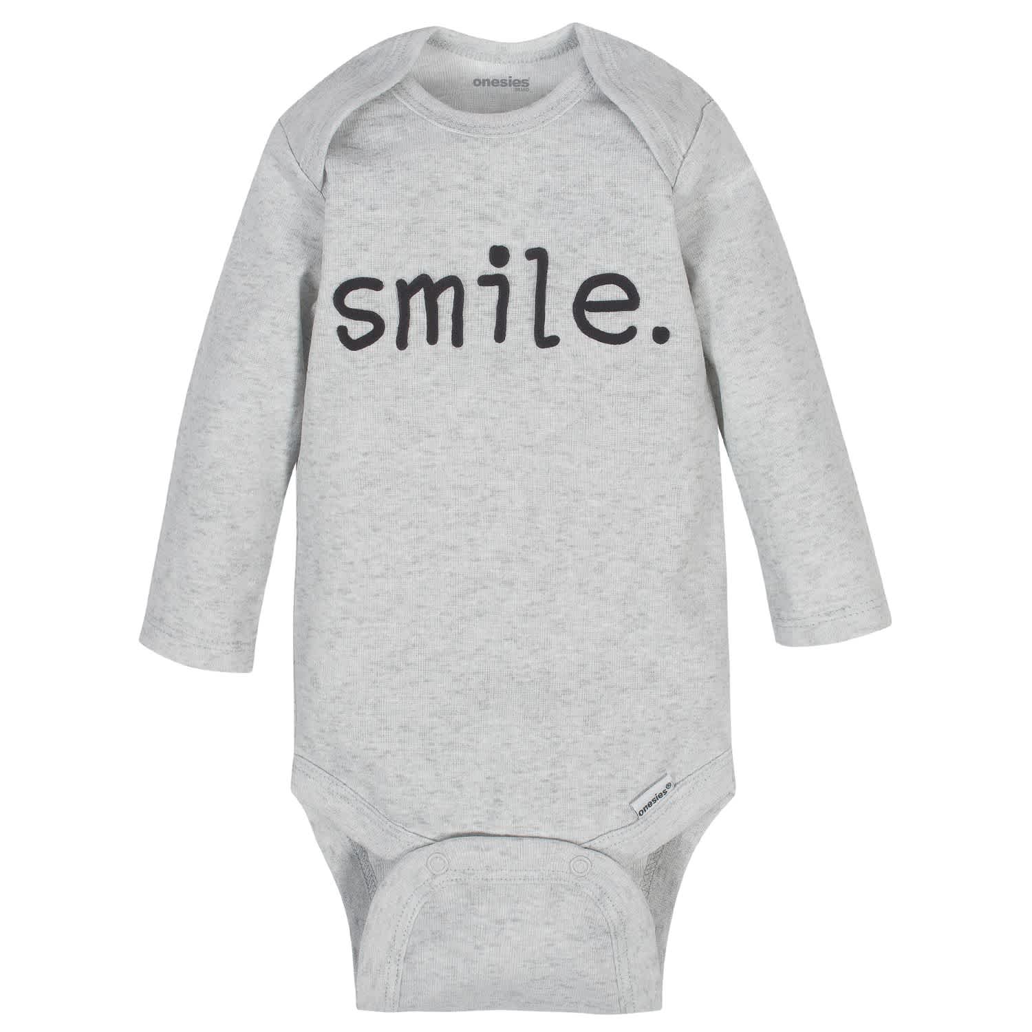 6-Pack Baby Neutral Words Long Sleeve Onesies® Brand Bodysuits - Image 2